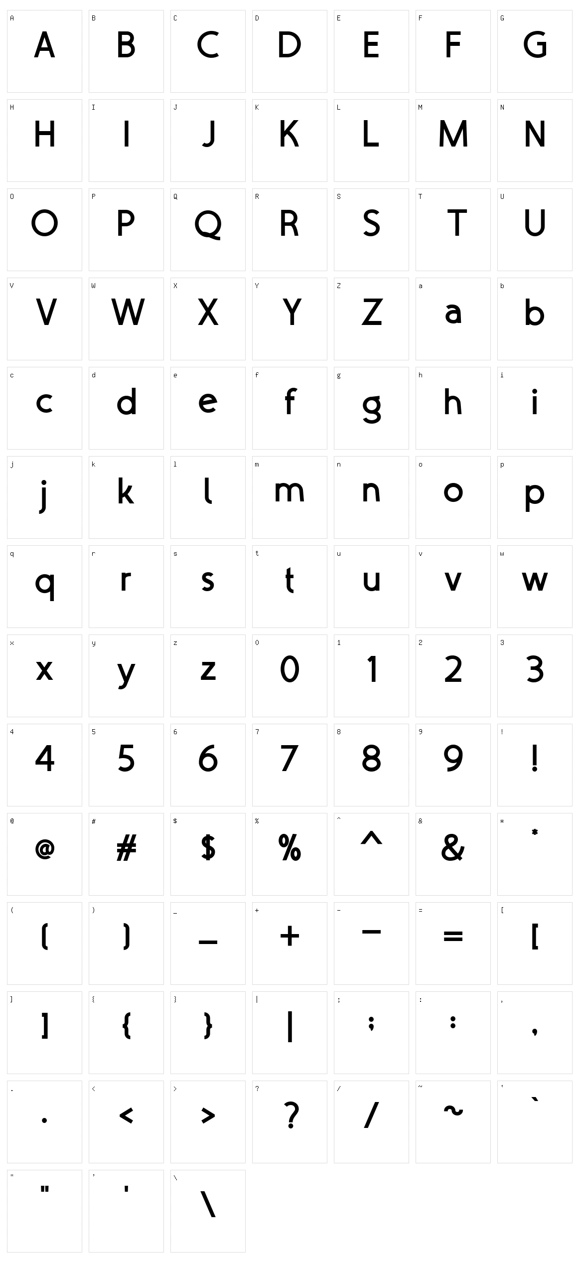 Pastika Character Set