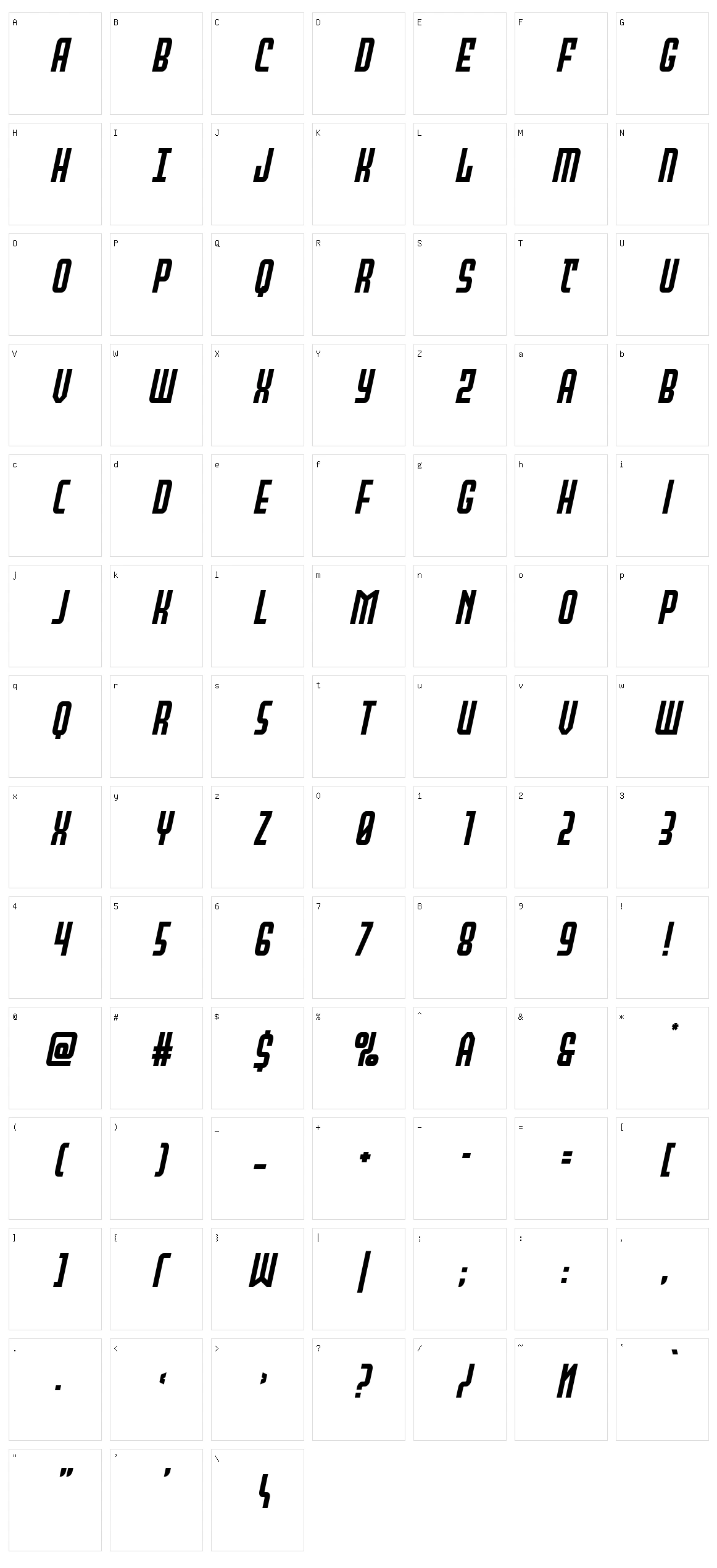 Peace & Houston Character Set