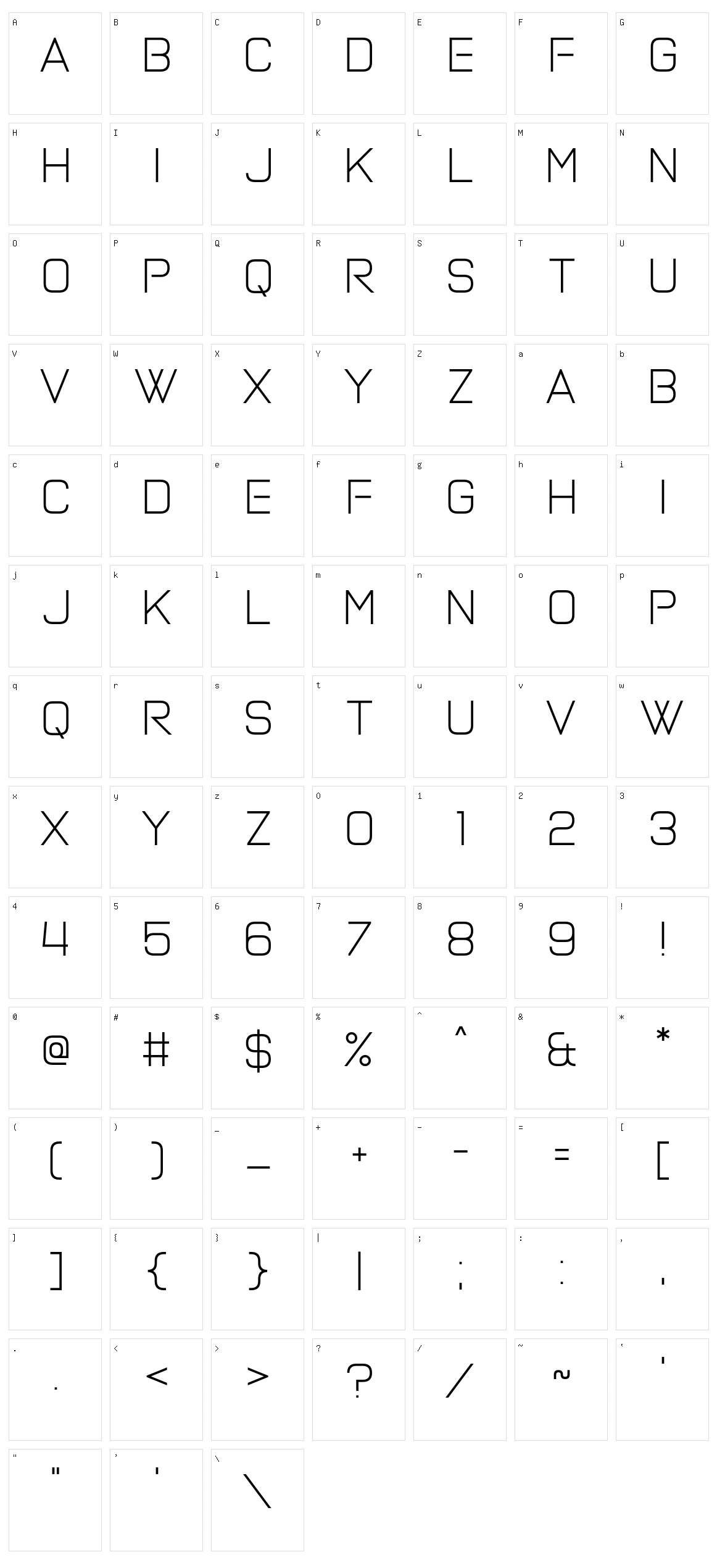 Petrichor Sublimey Character Set