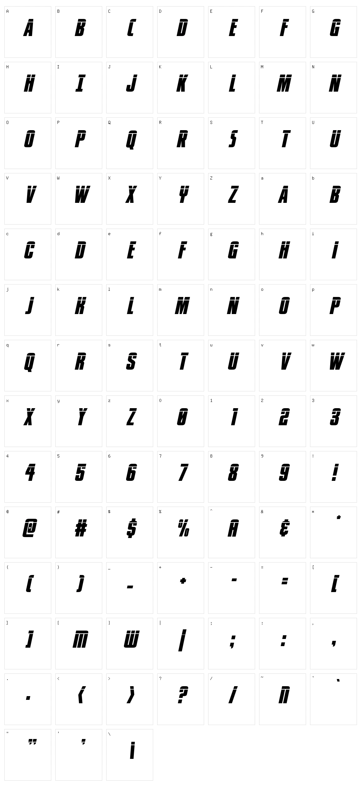 Phenomicon Character Set