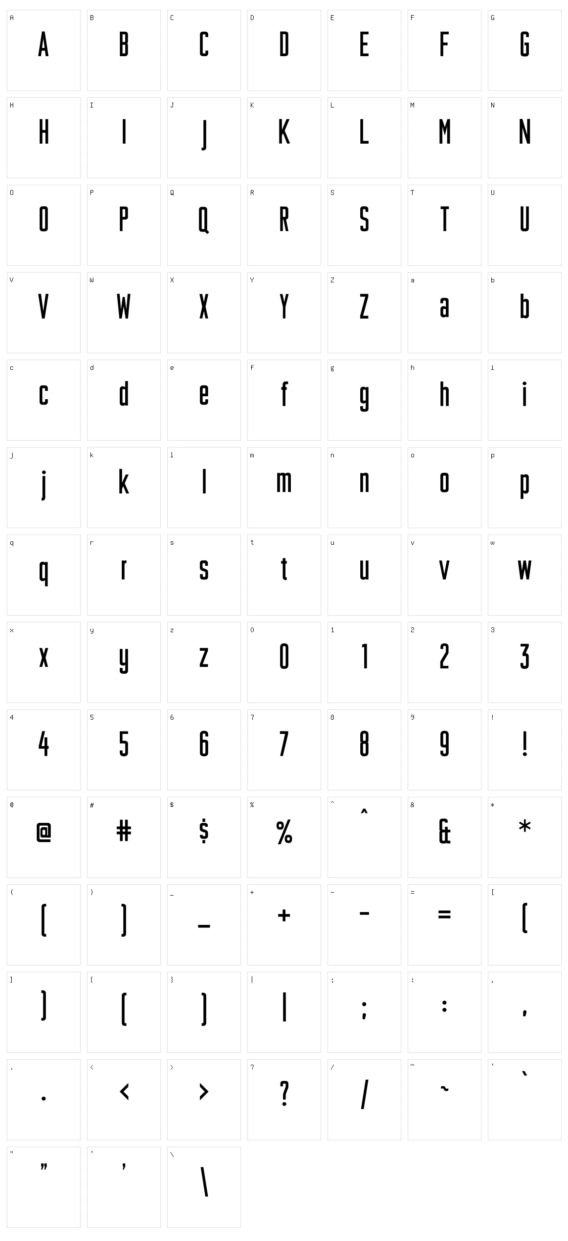 Plakative Grotesk Character Set