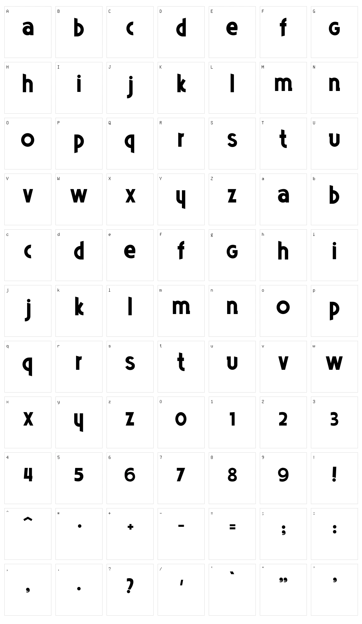 Poets Character Set