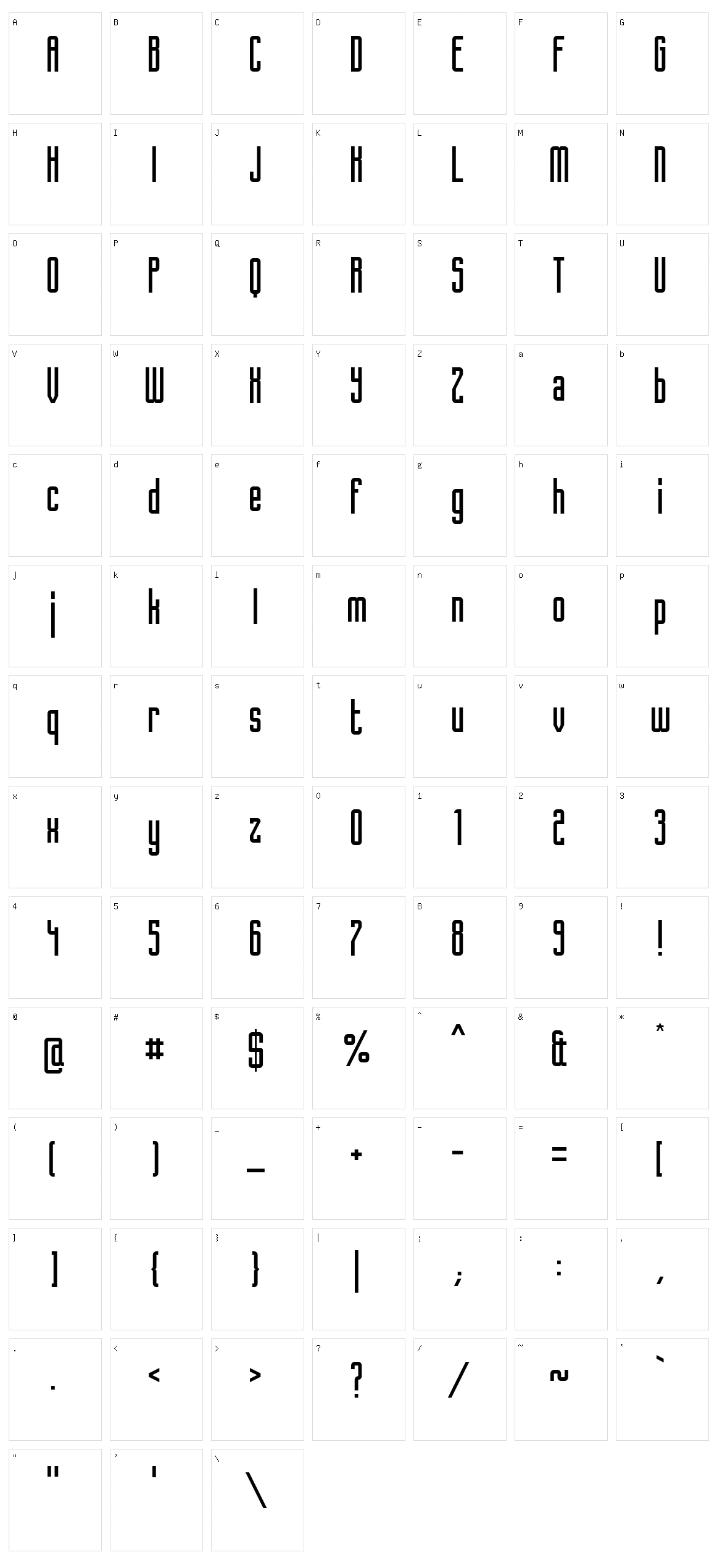 Popincourt 1981 Character Set
