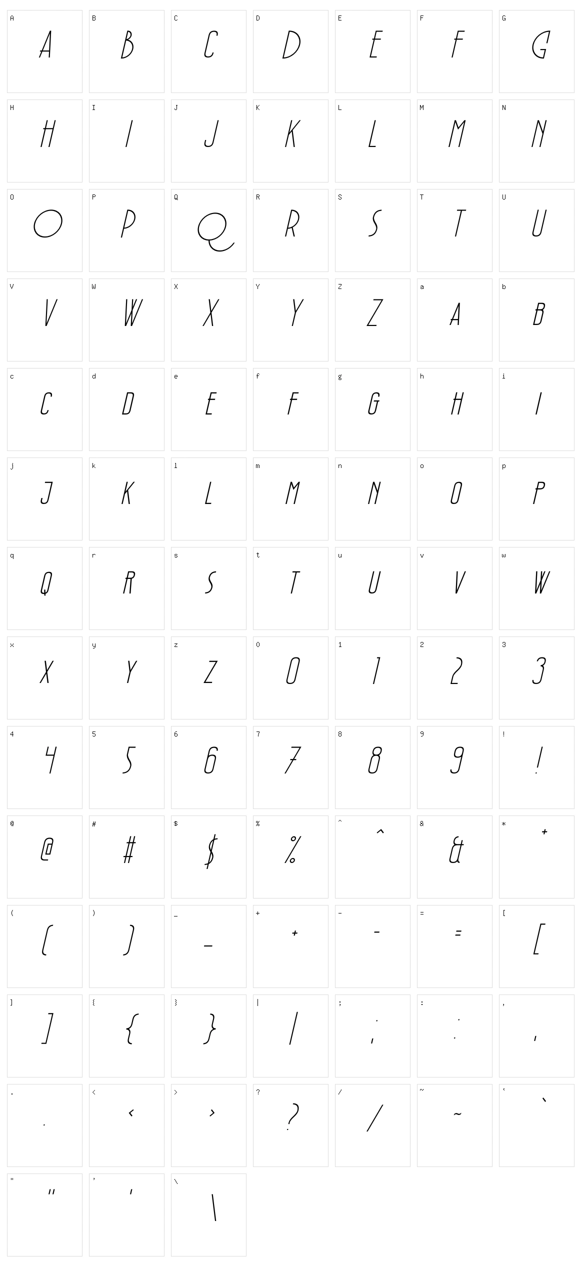P?rto Character Set