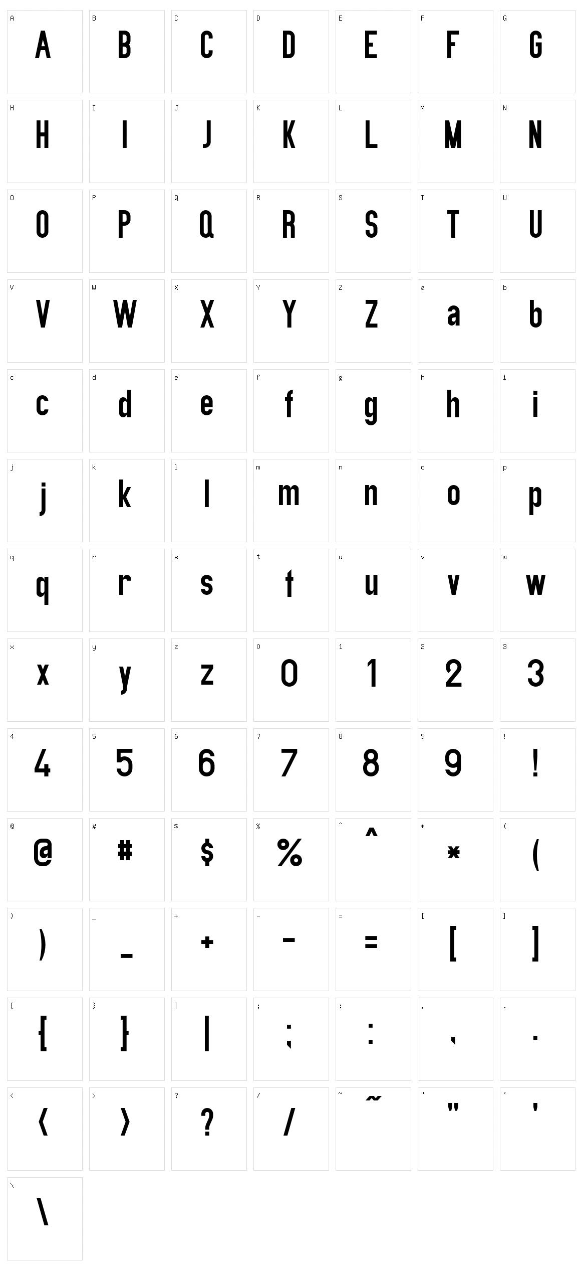 Preussische IV 44 Ausgabe 3 Character Set