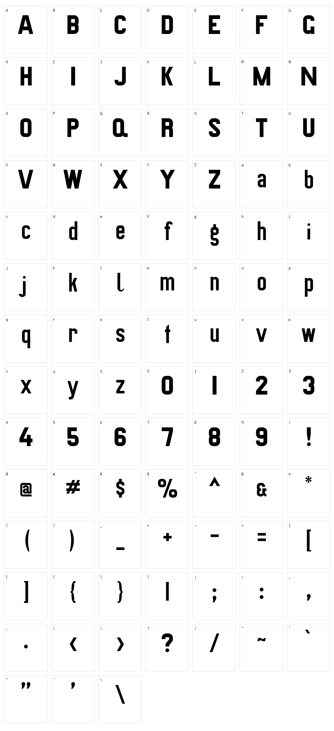 Preussische VI 9 Character Set