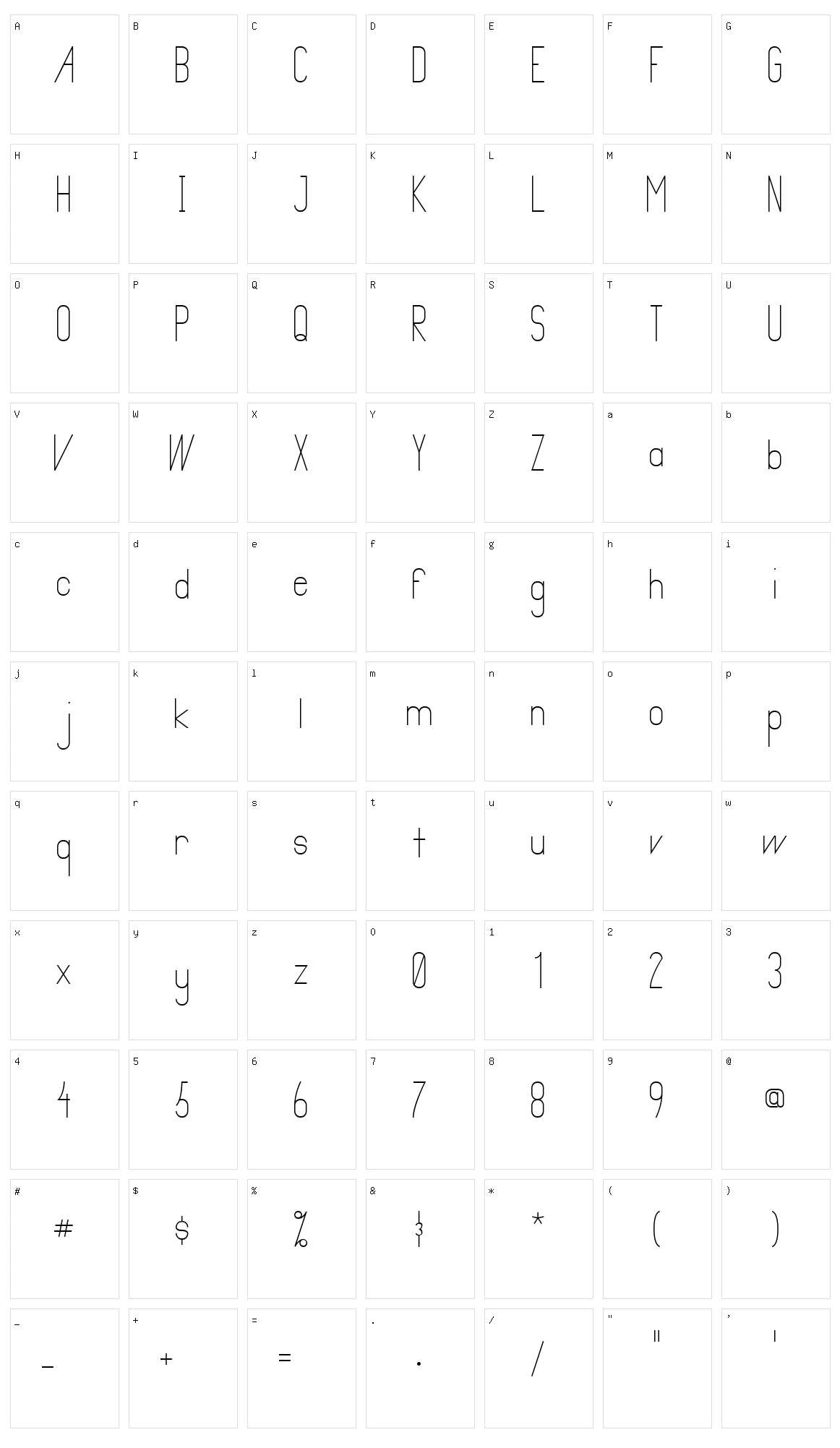 Primadona Character Set