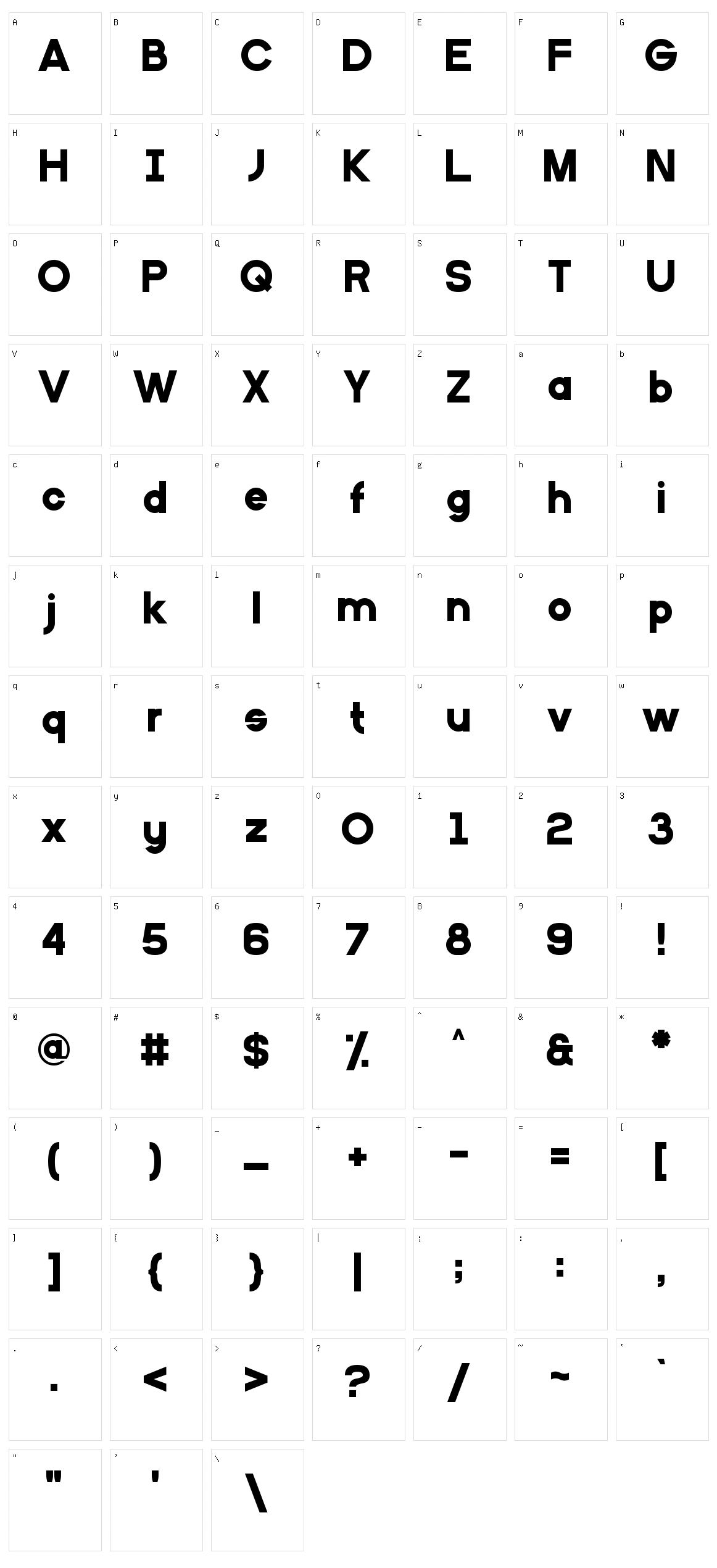 Primary School Character Set