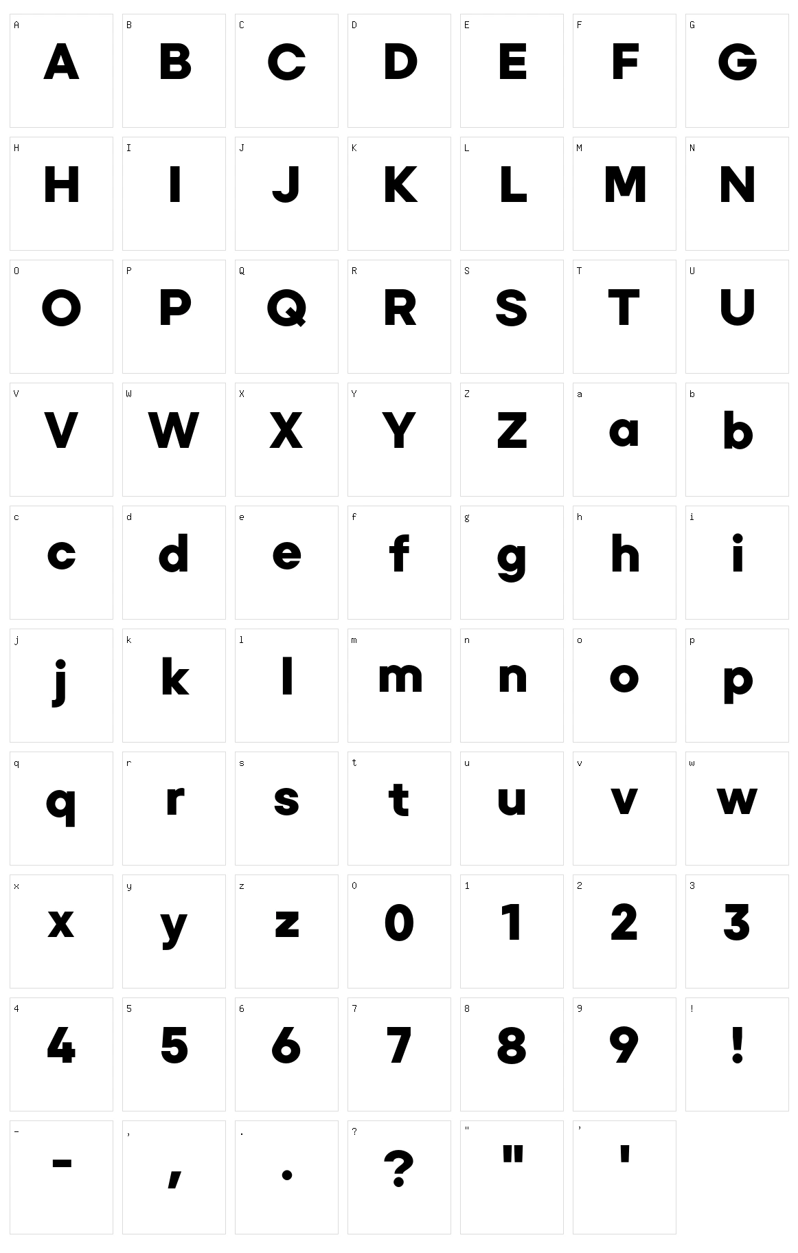 Primeform Pro Character Set