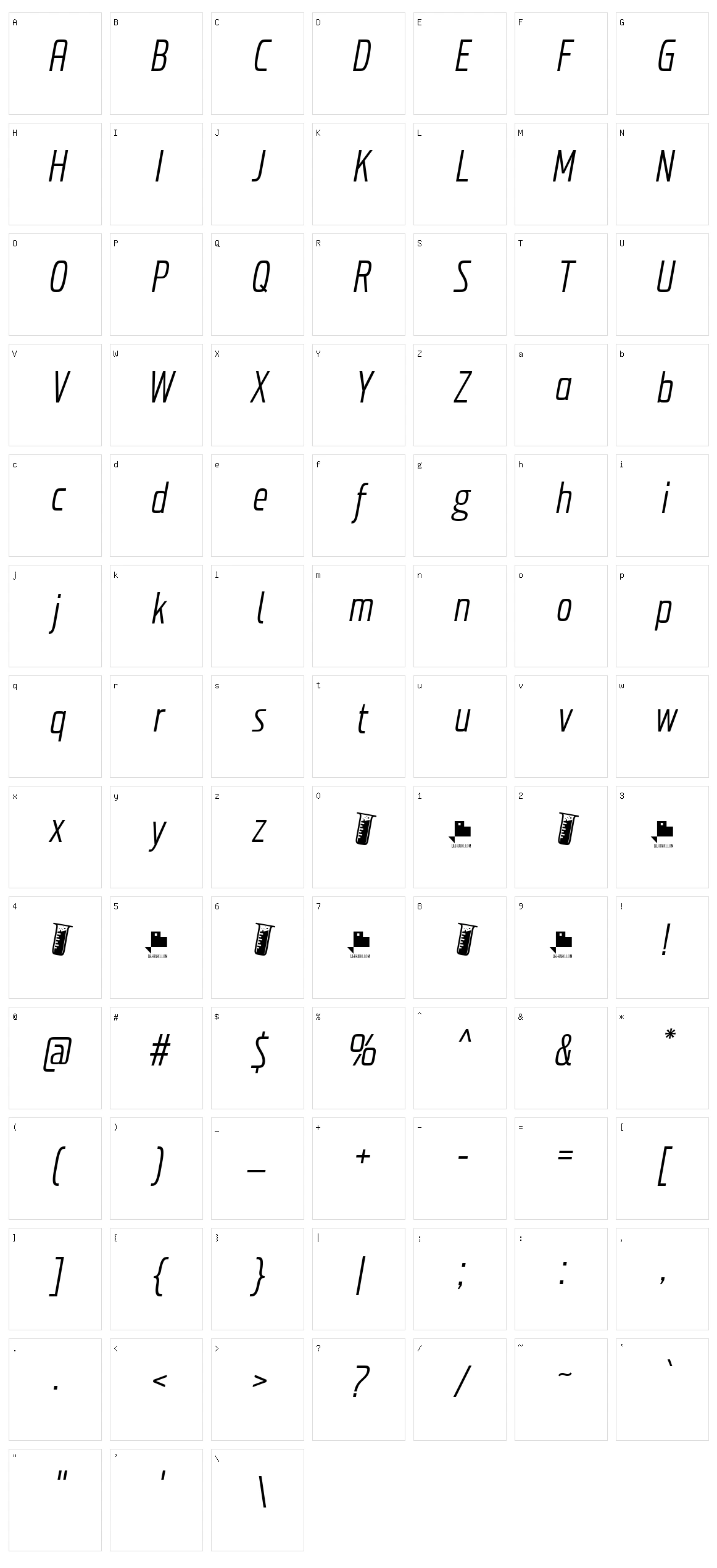 Probeta Character Set