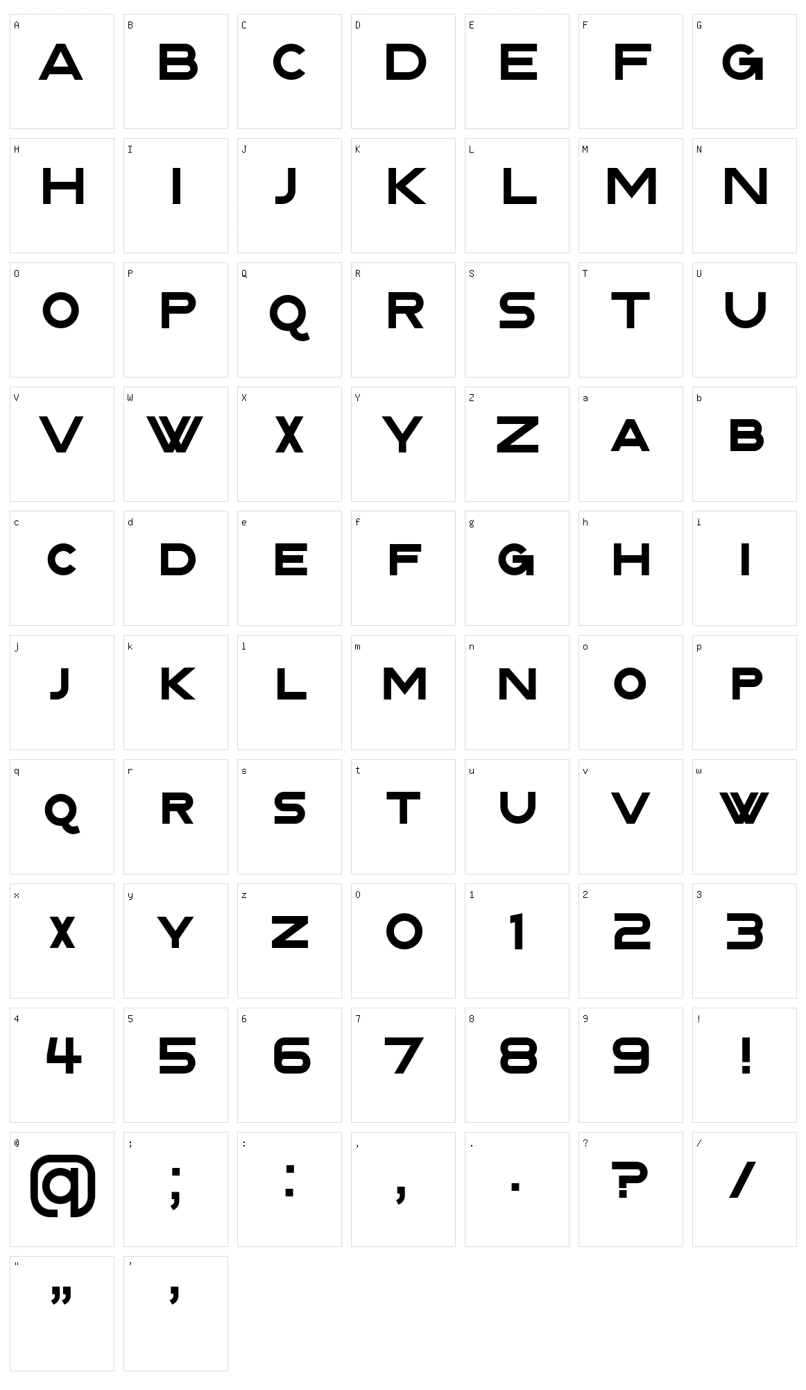 Prom Character Set
