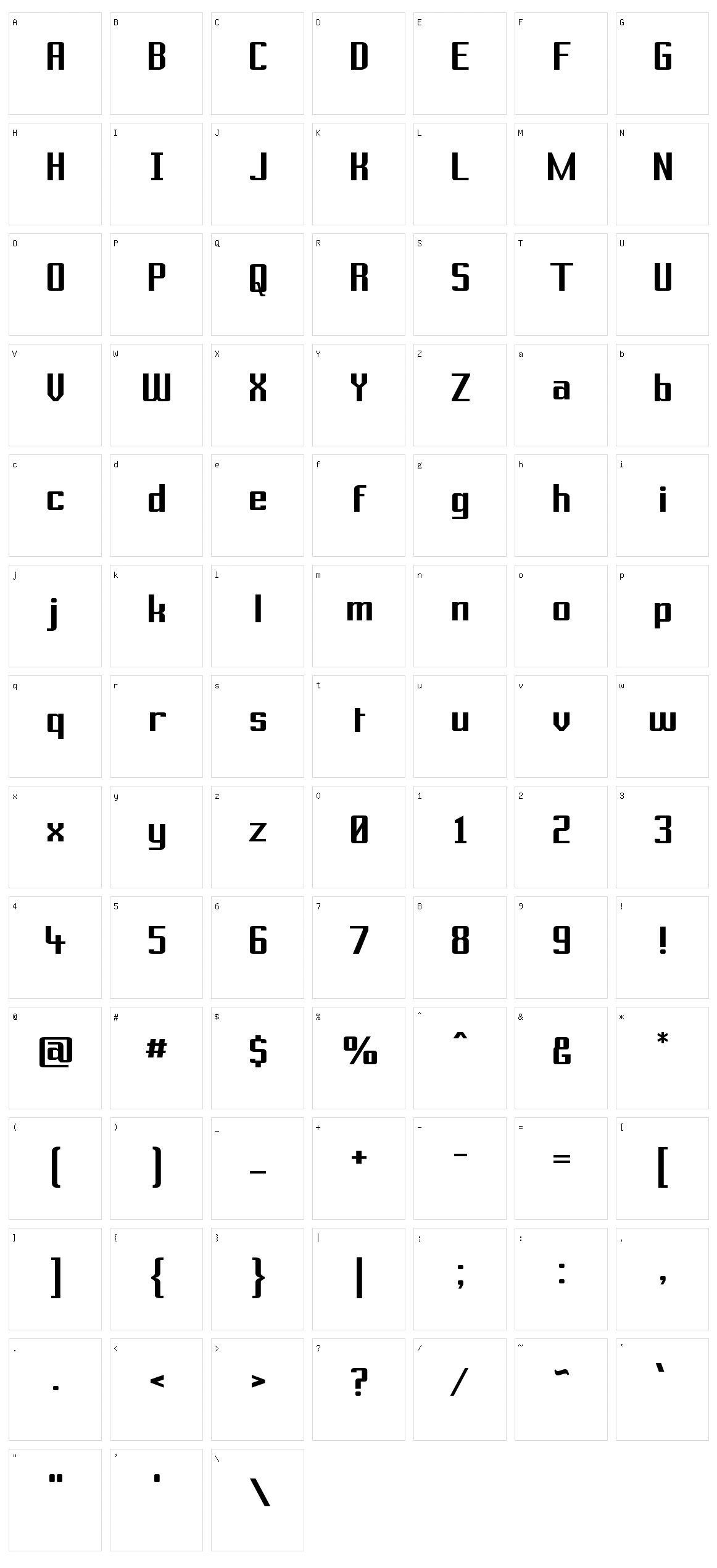 Prussian Brew Solid Character Set