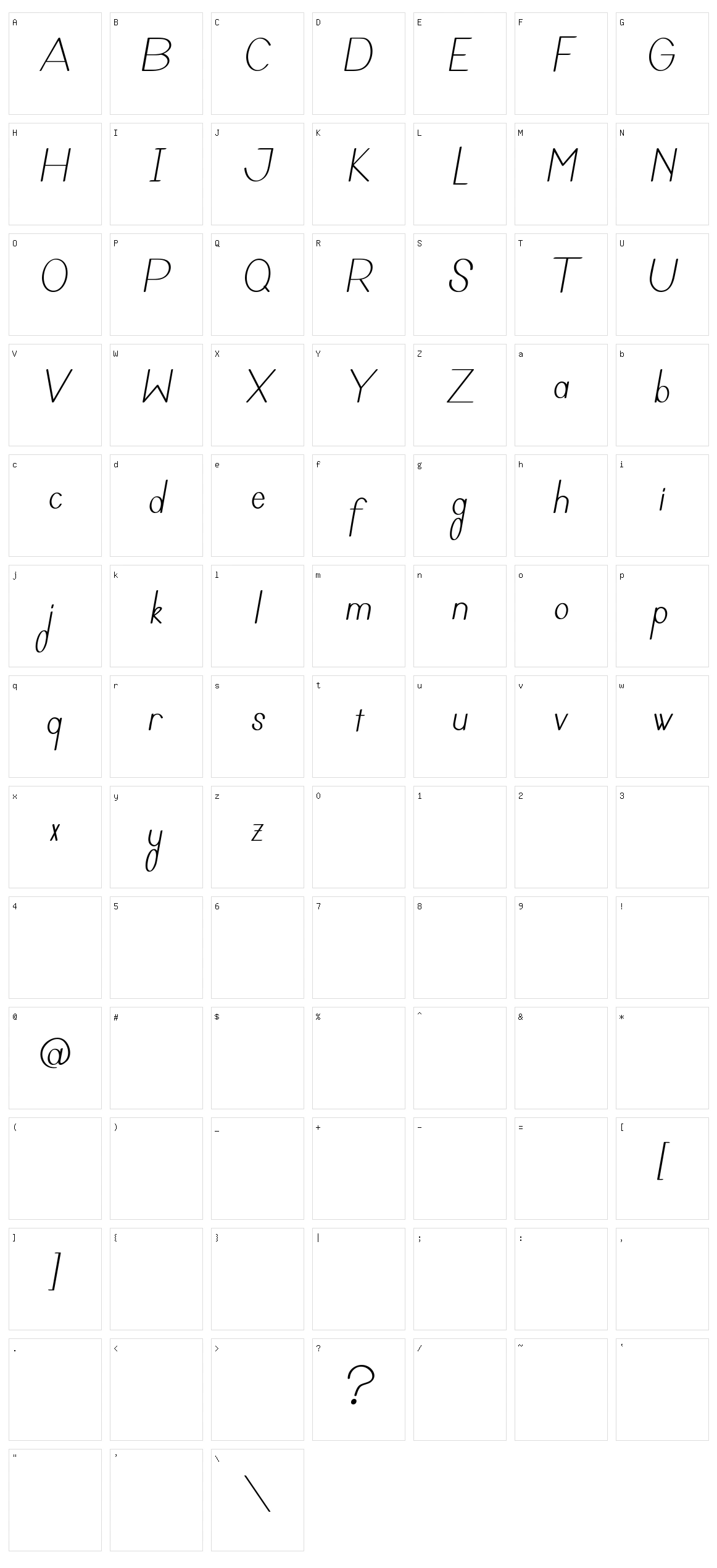 Qing Character Set