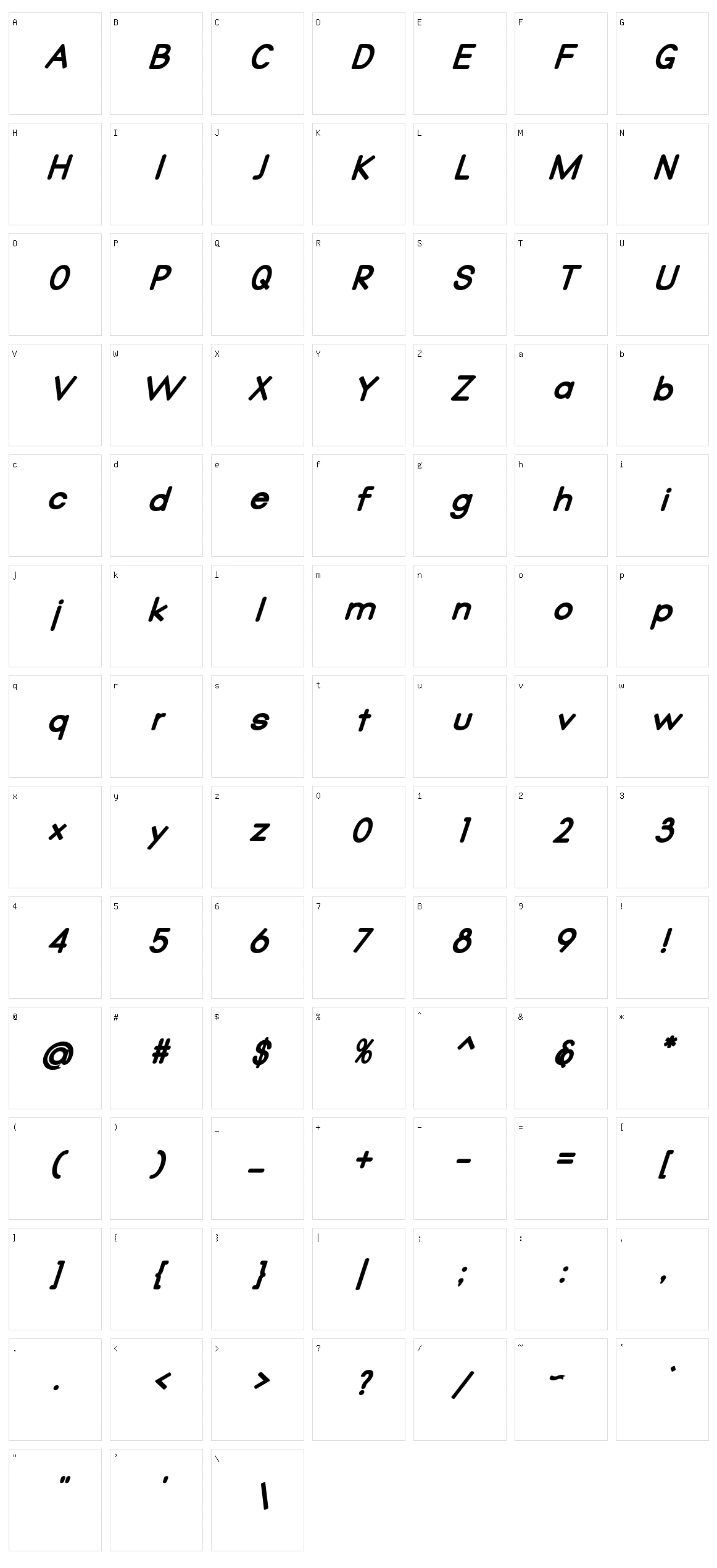 Qualio Character Set