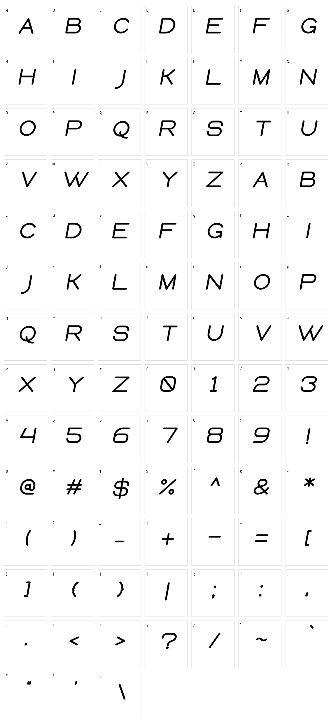 Queental Character Set