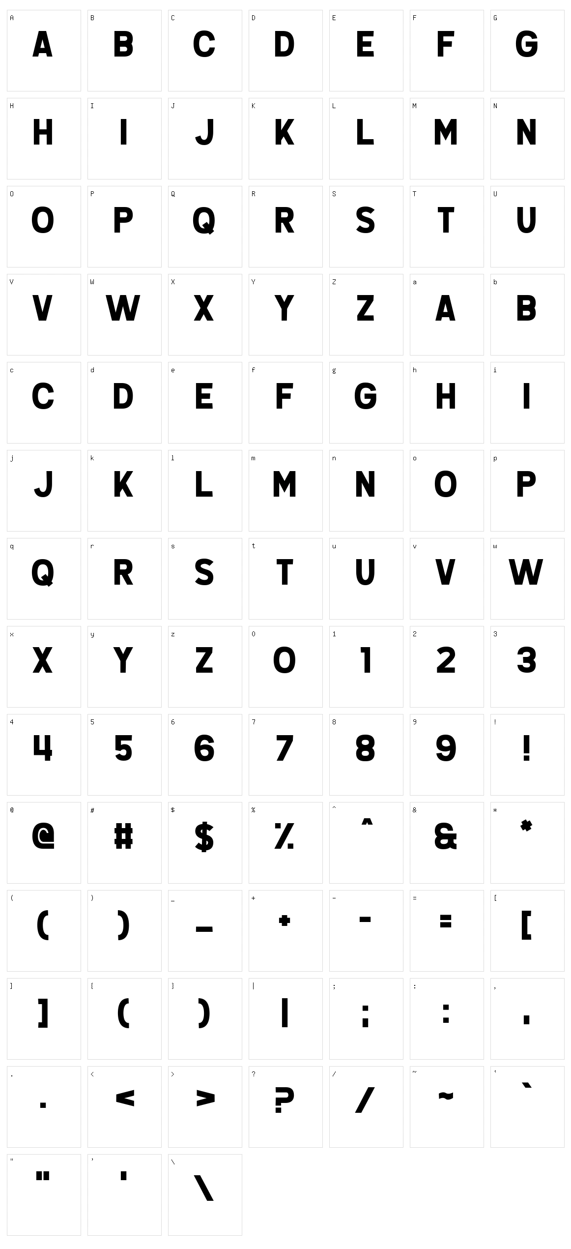 Questrian 2 Character Set