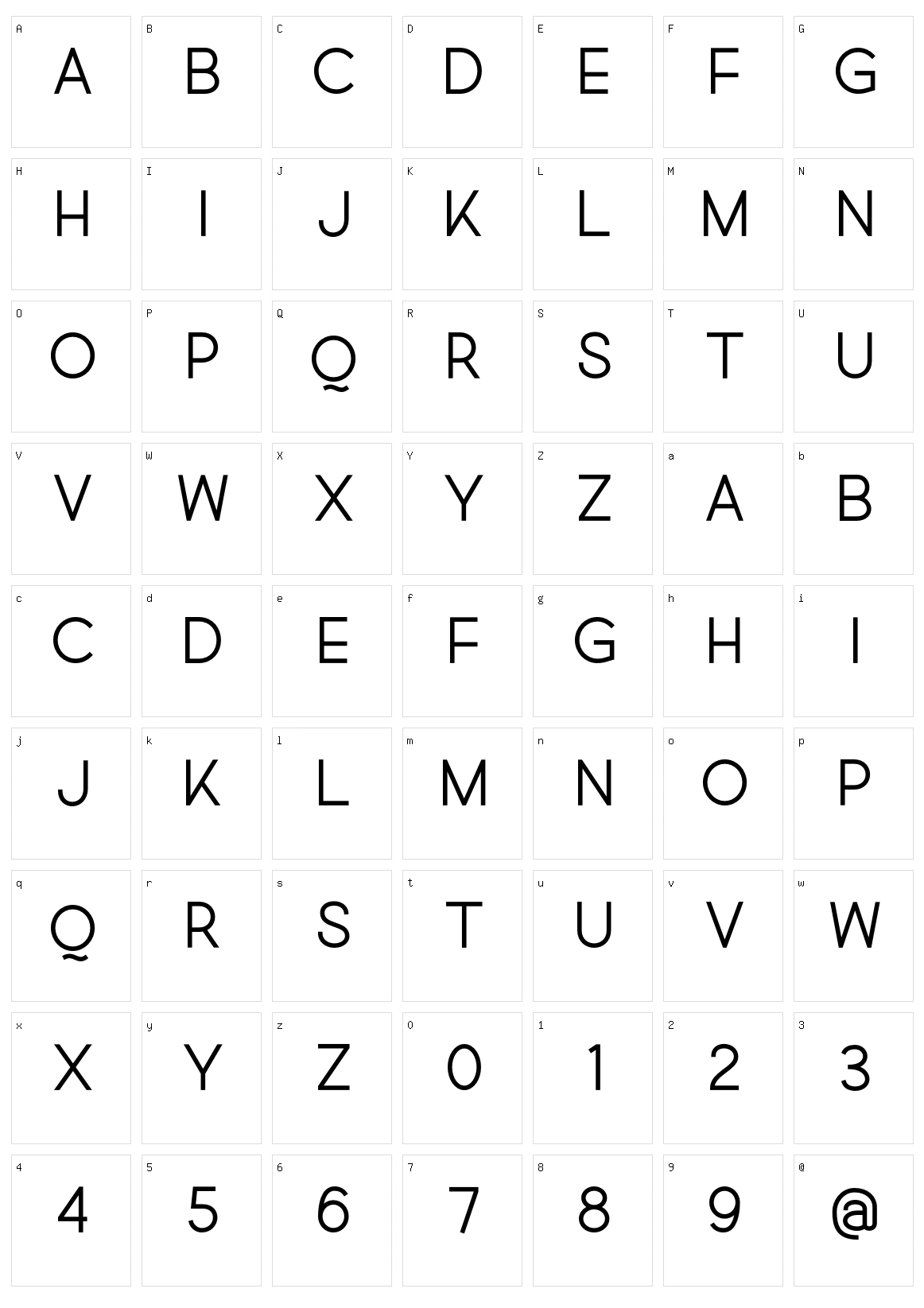 Quick Character Set