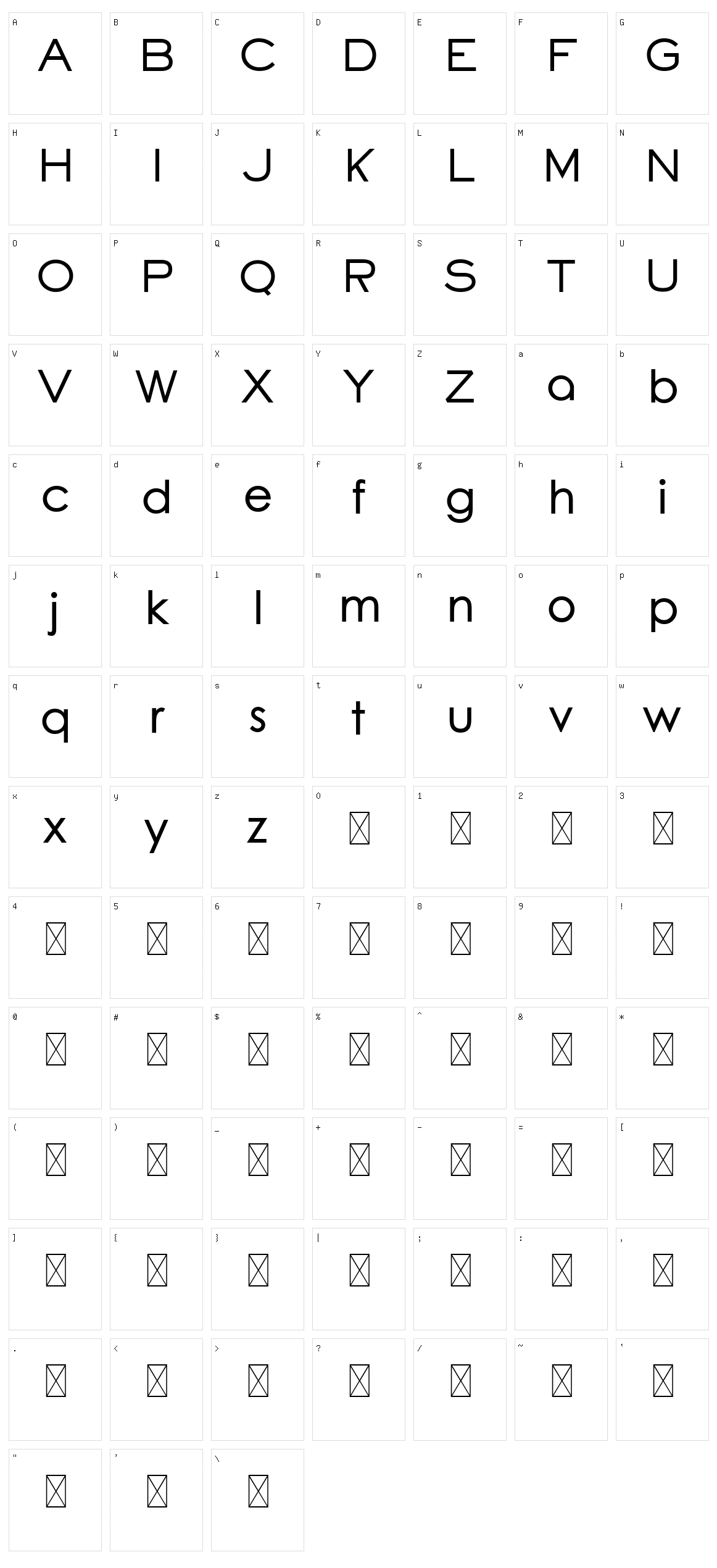 Raigen Blues Character Set
