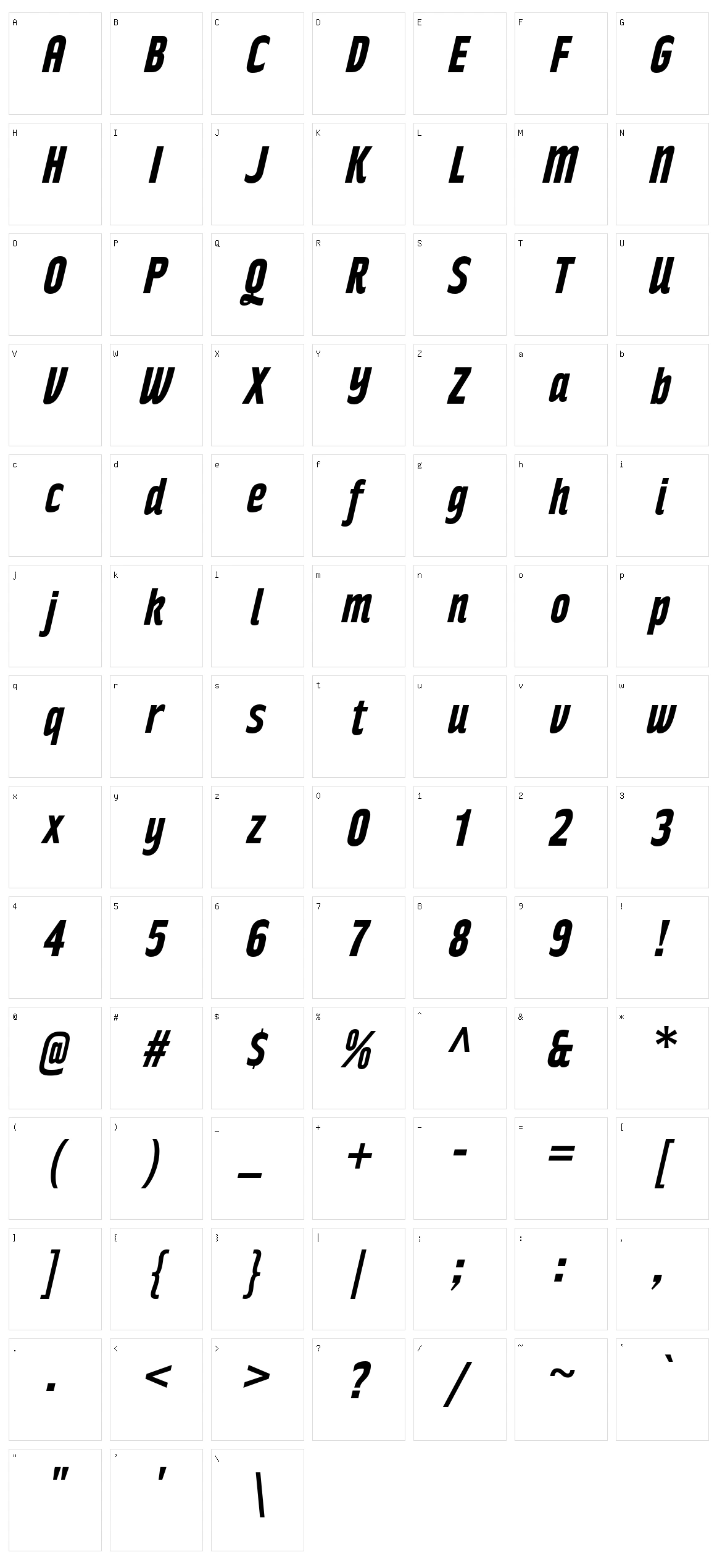 Rakesly Character Set