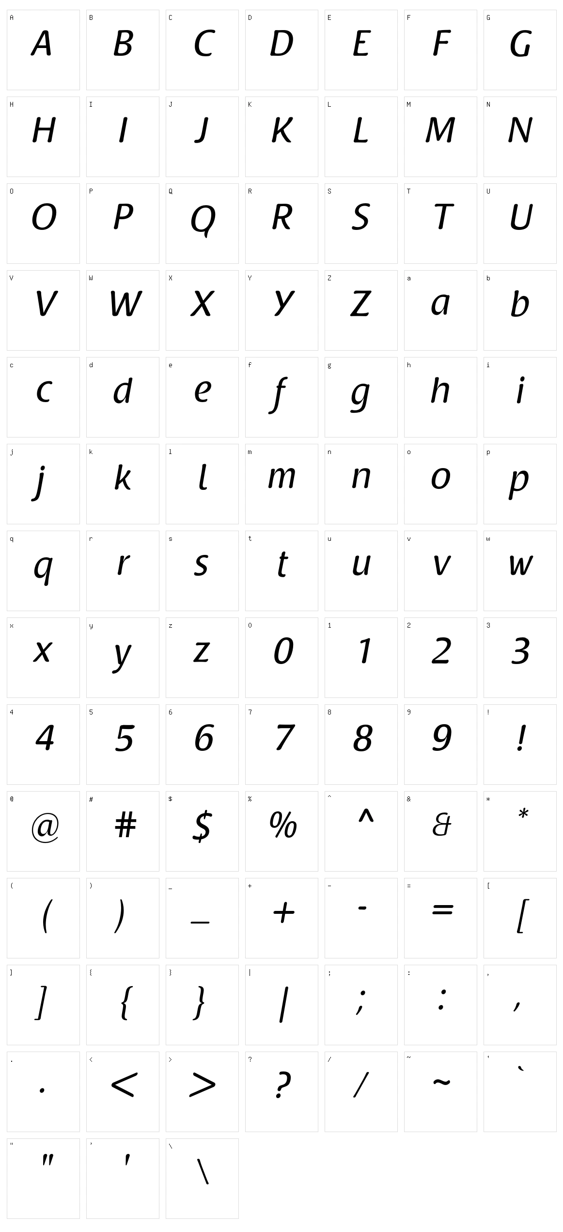 Raspoutine Character Set