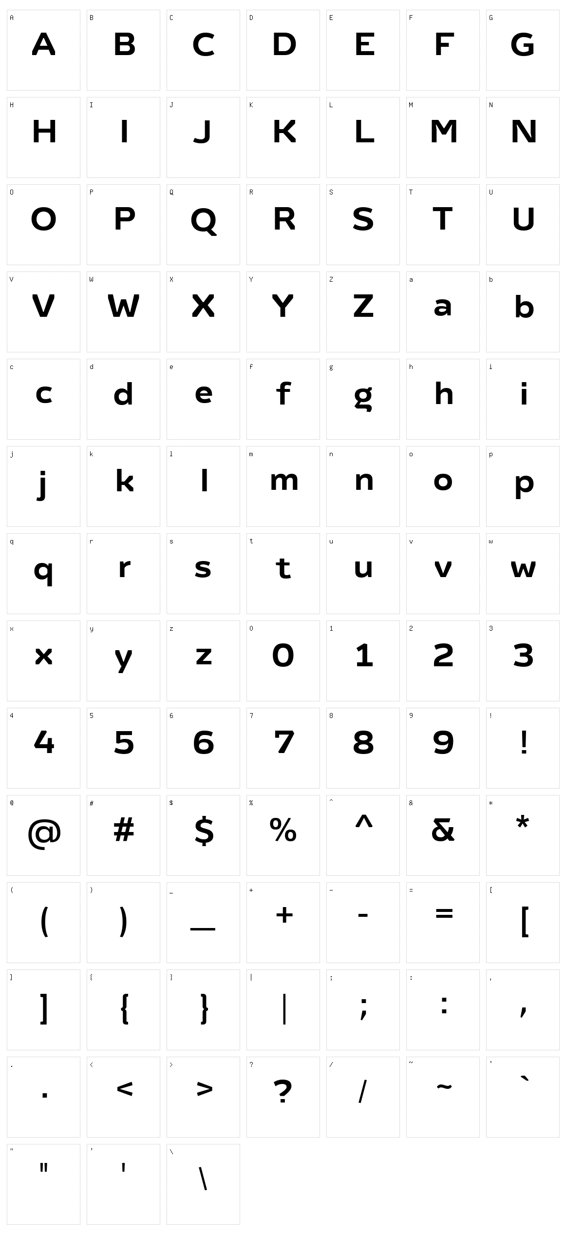 Regave Character Set