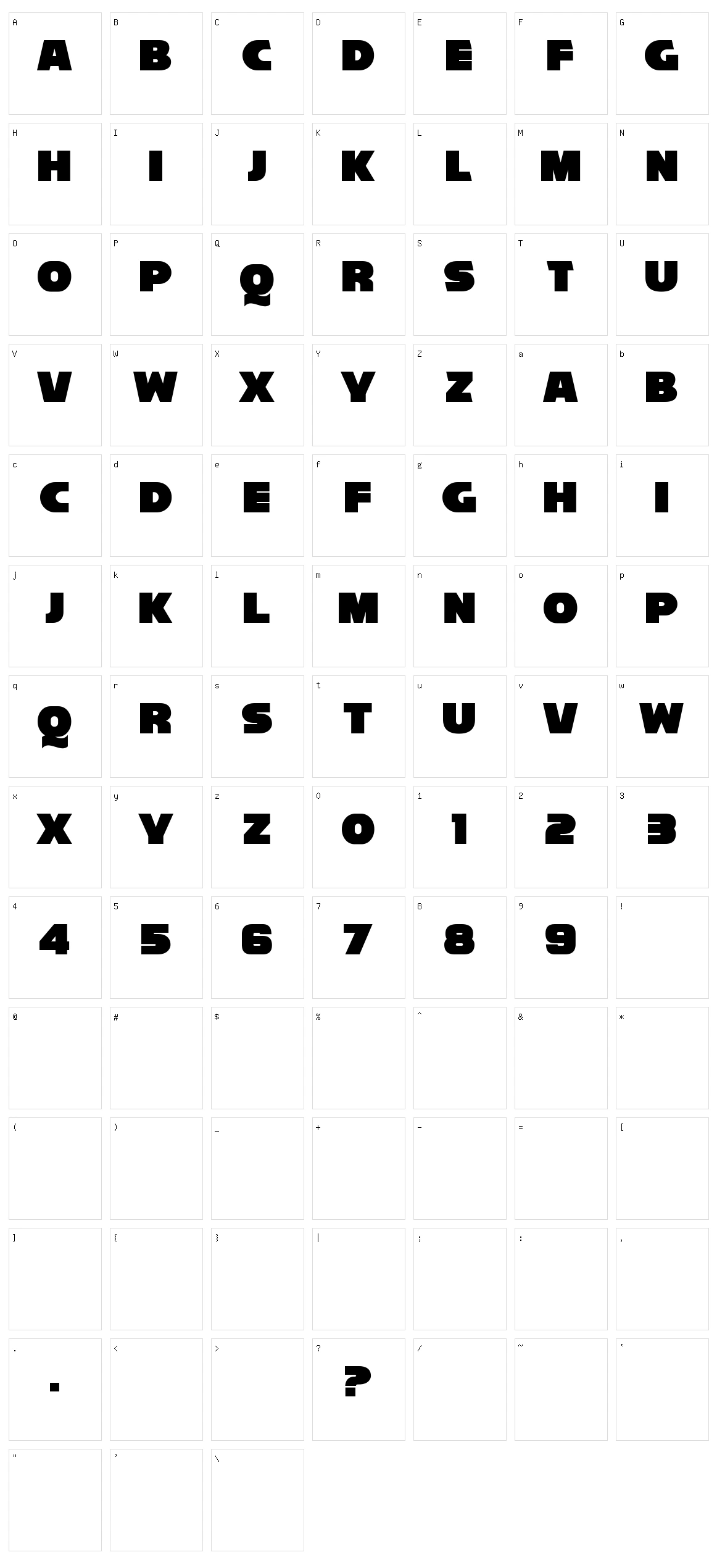 Reisenberg 2.0 Character Set
