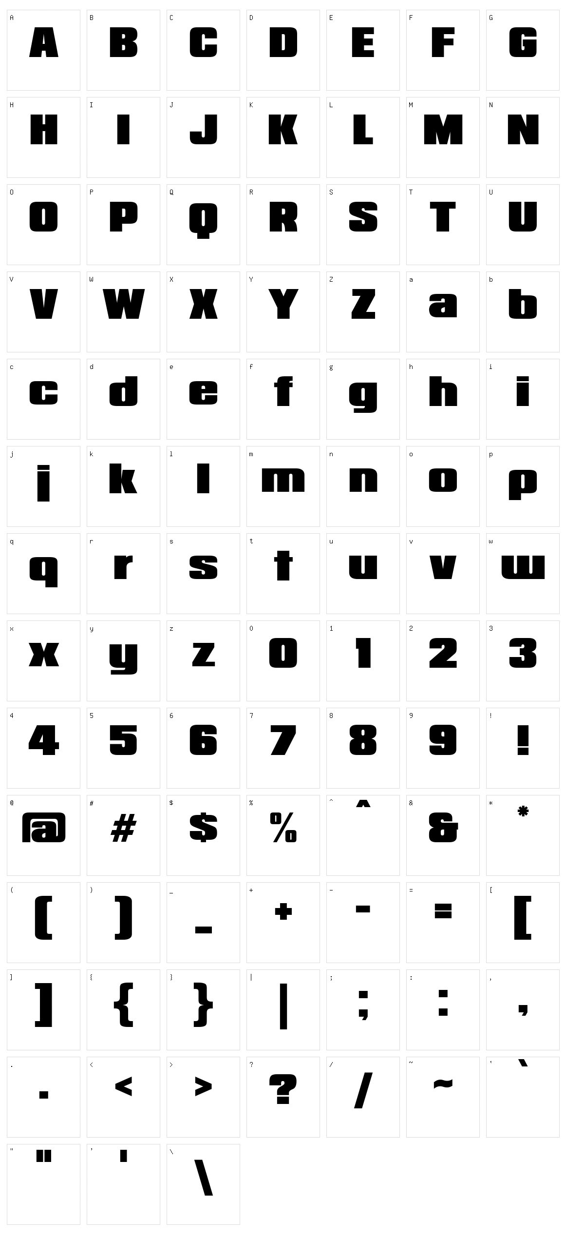 Republica Minor Character Set