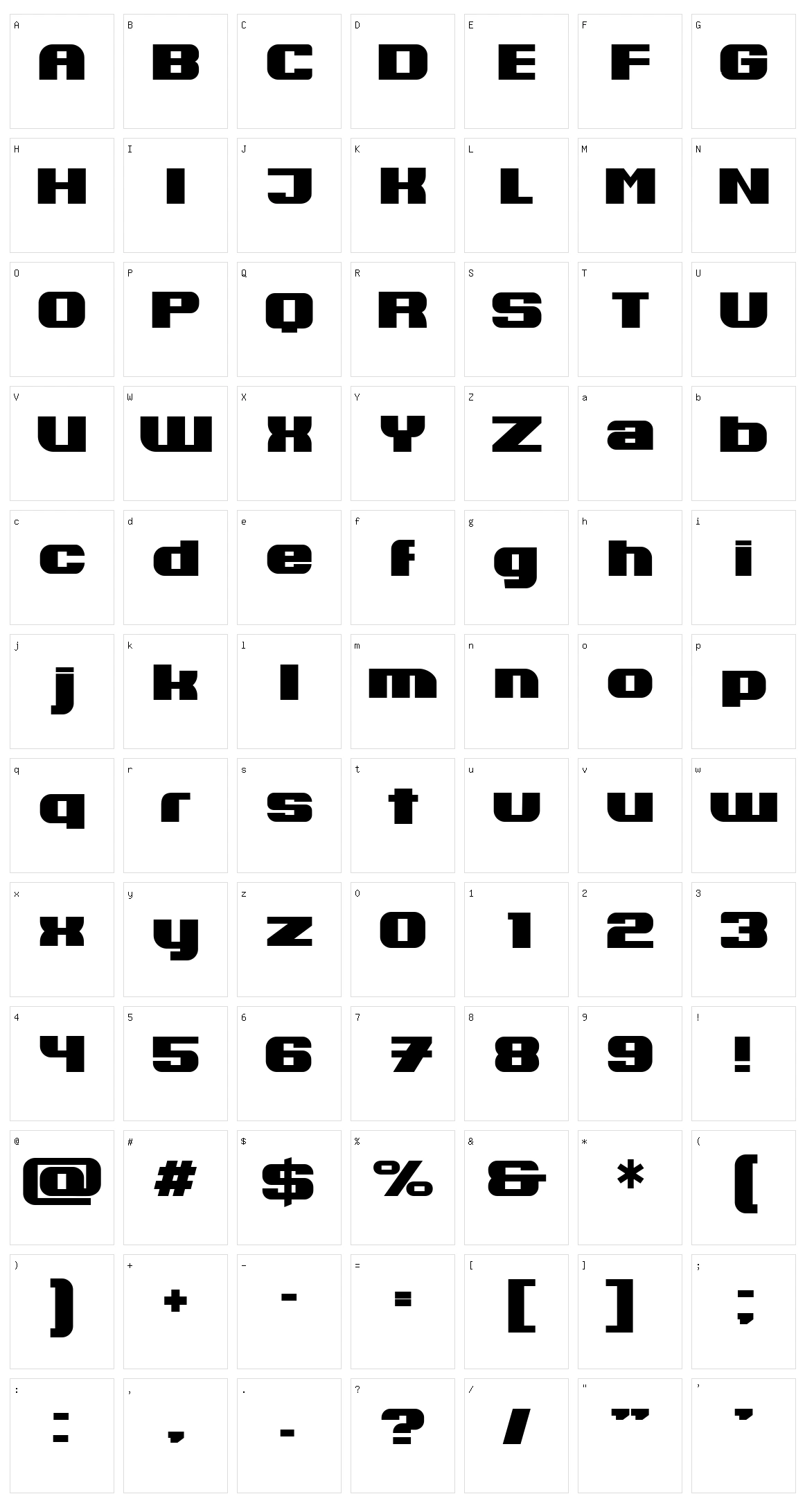 Rethinked Character Set