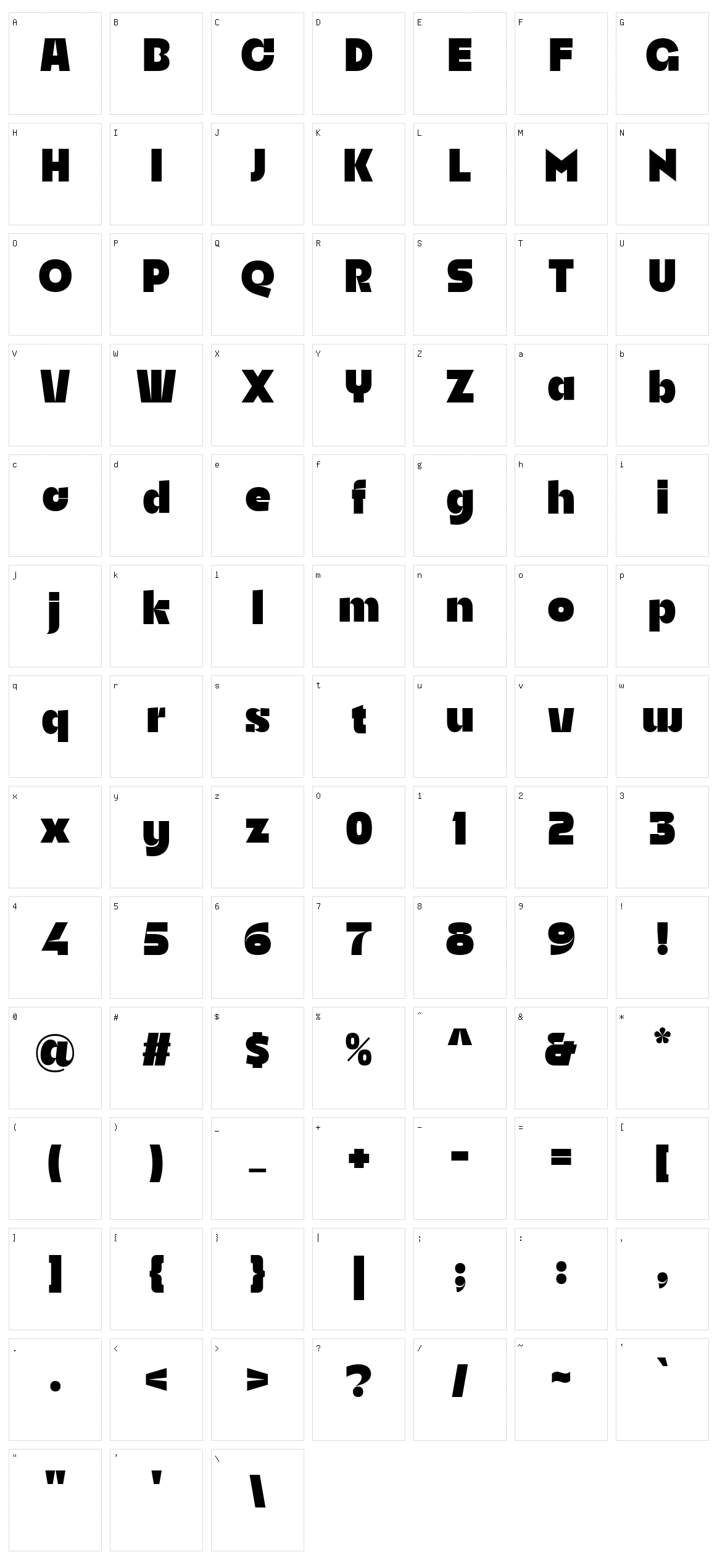 Revain Character Set