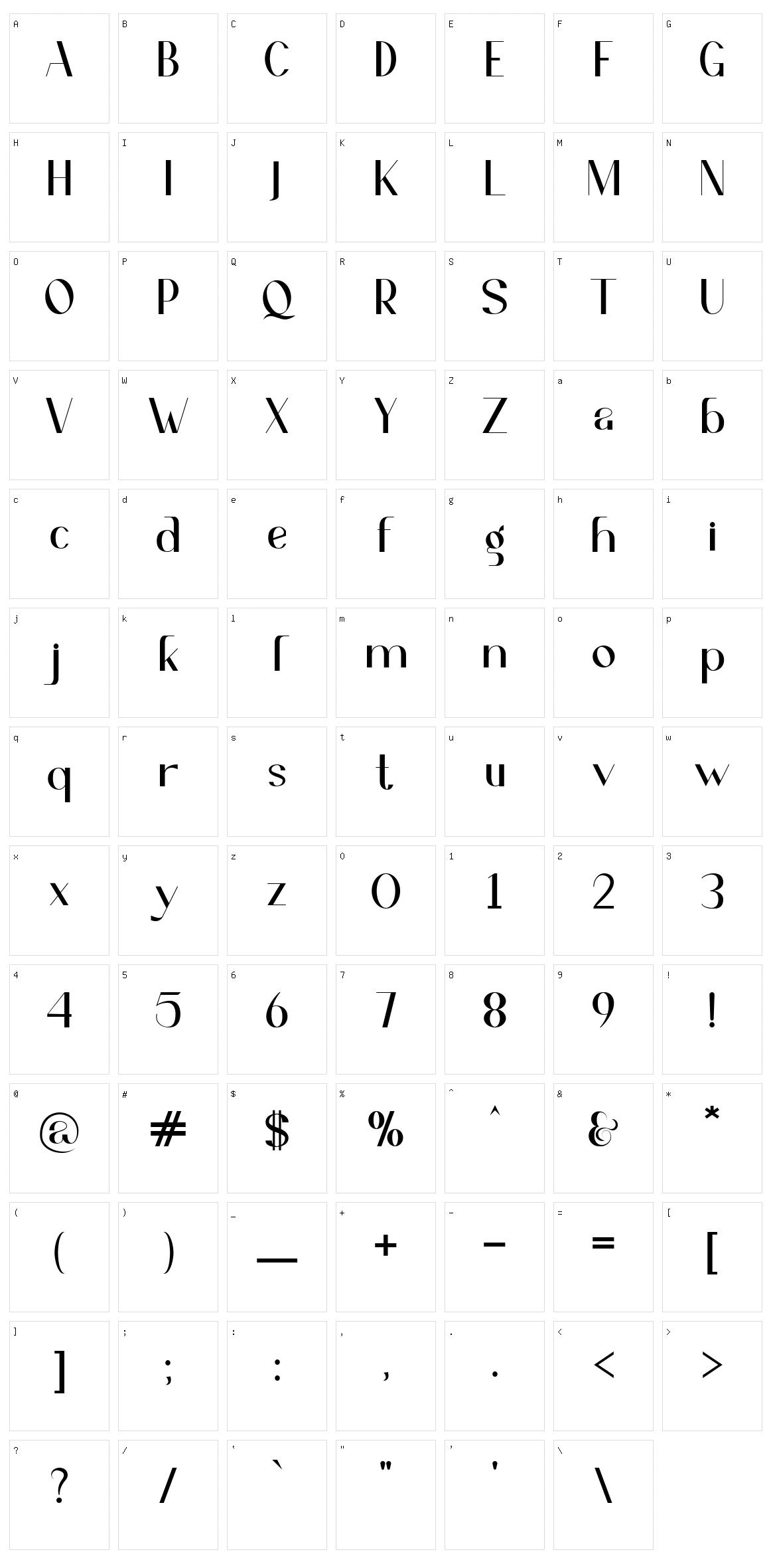 Revivalisem Character Set