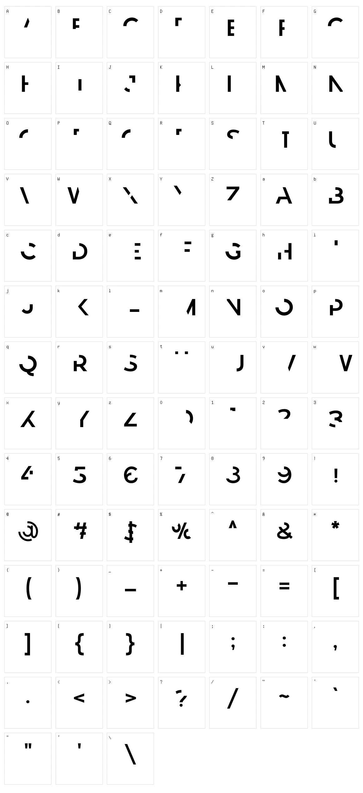 Revoxa Character Set