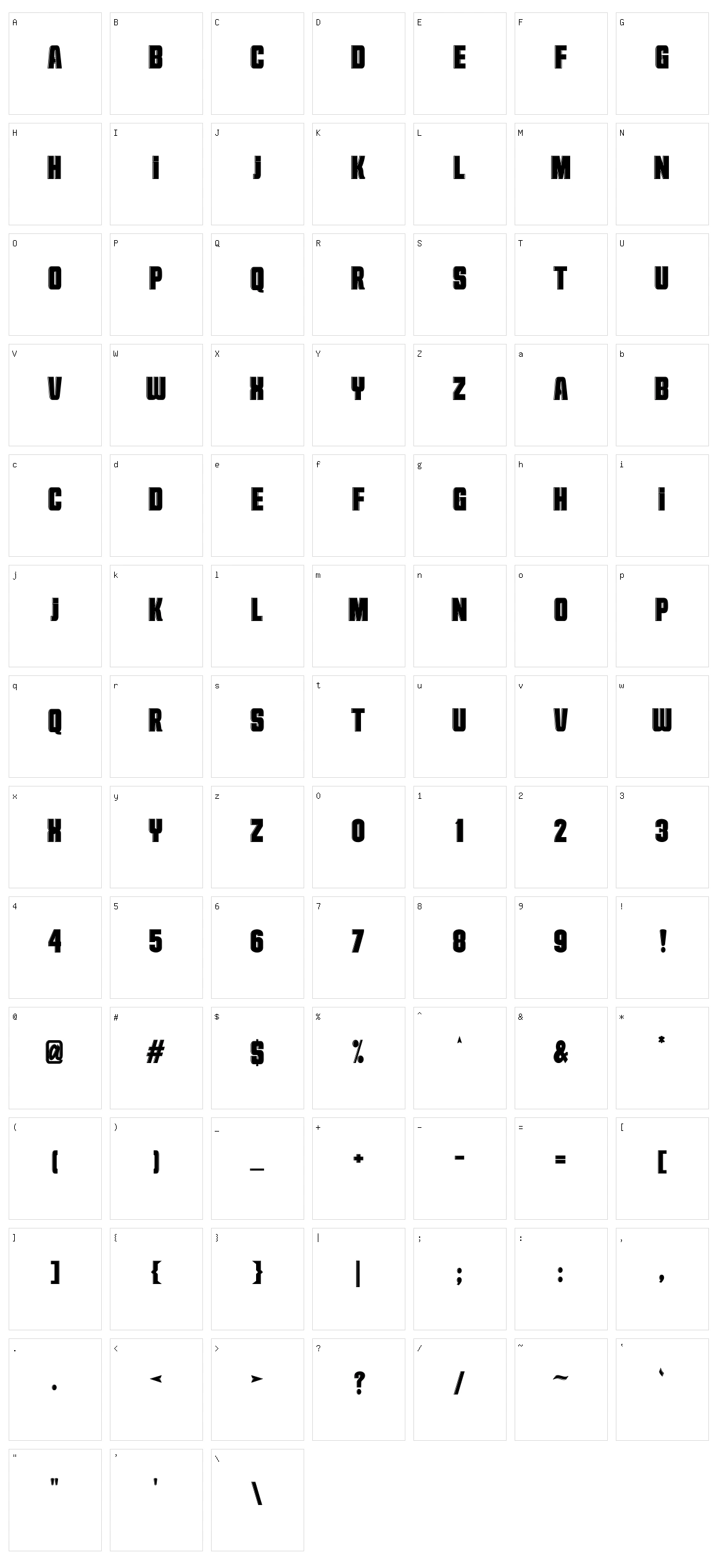 Ribheud Character Set