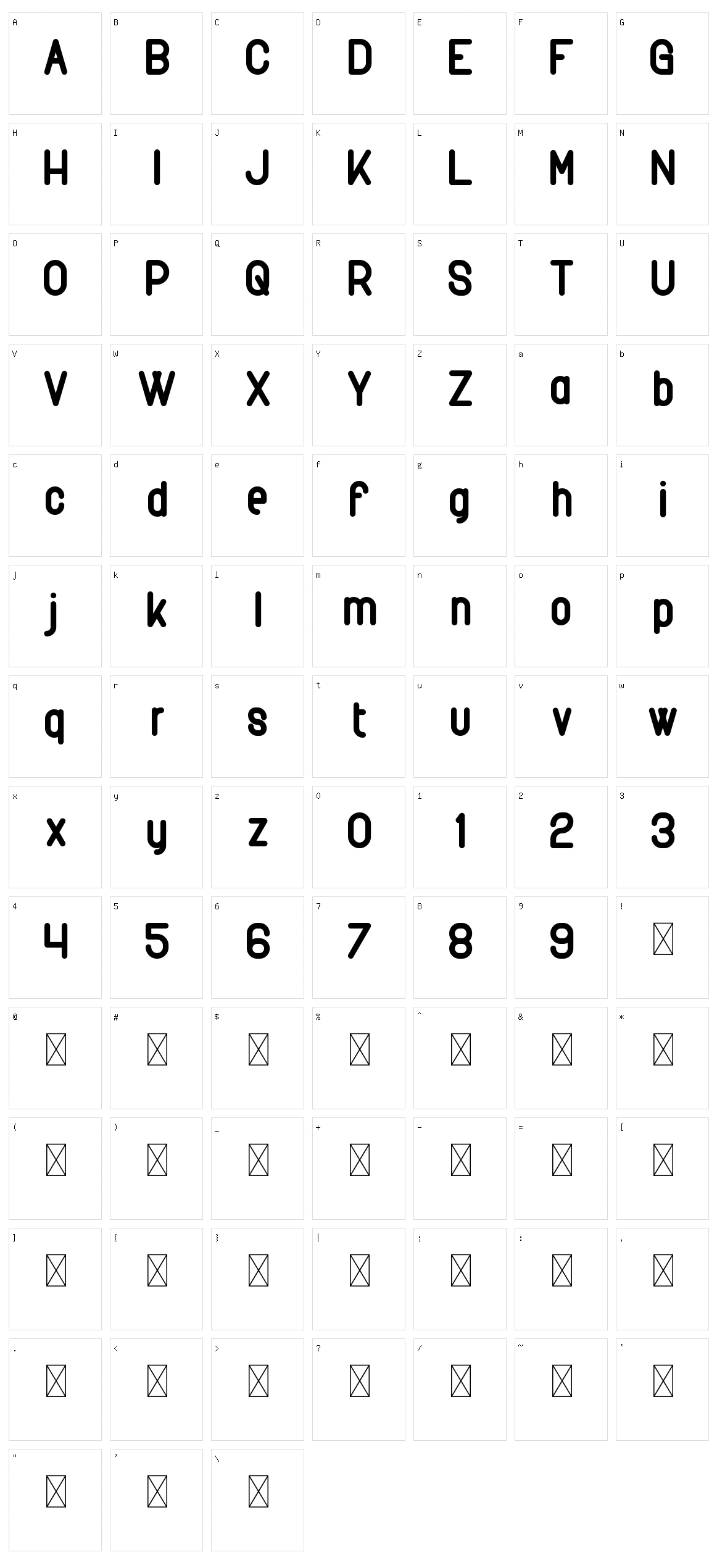 Rimini Character Set