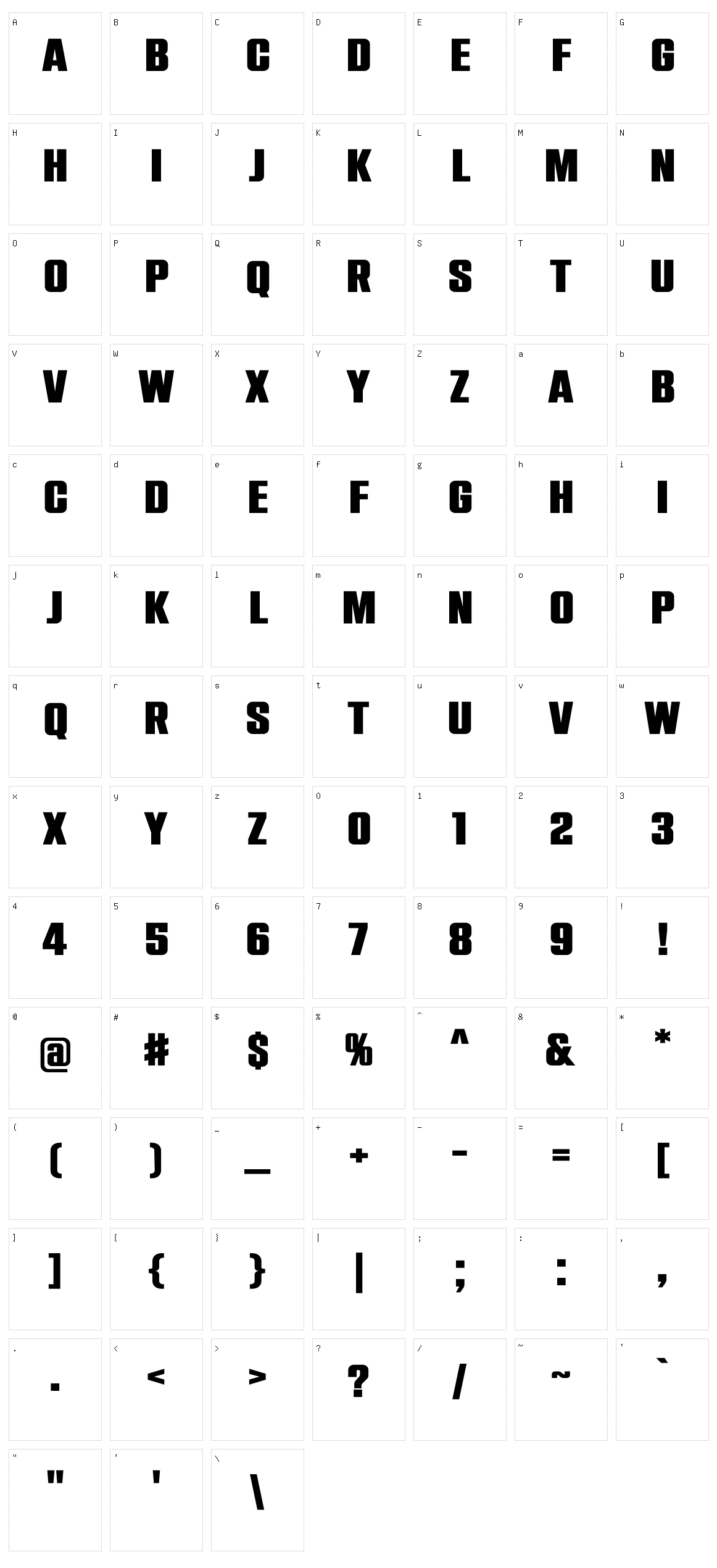 Rockstar Character Set