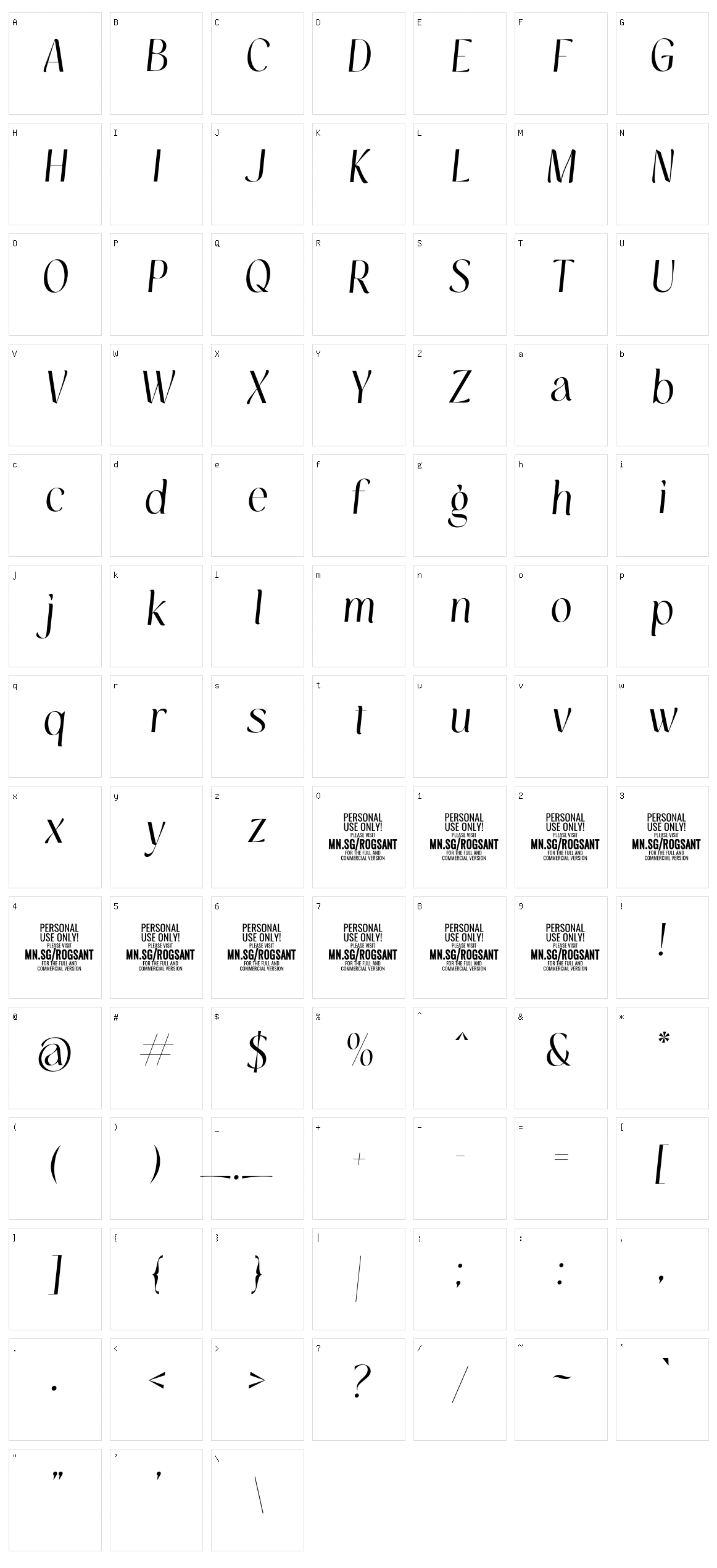 Rogsant Soft Character Set