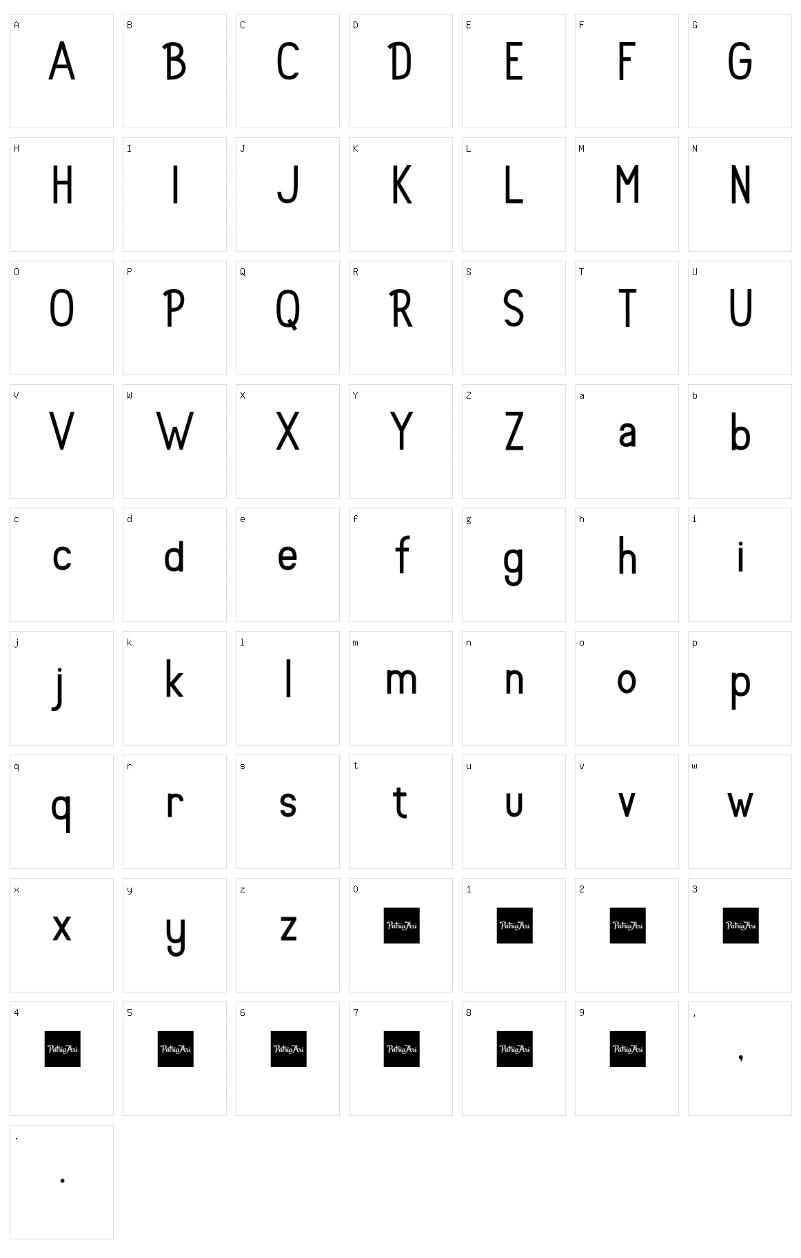 Rolhausen Character Set