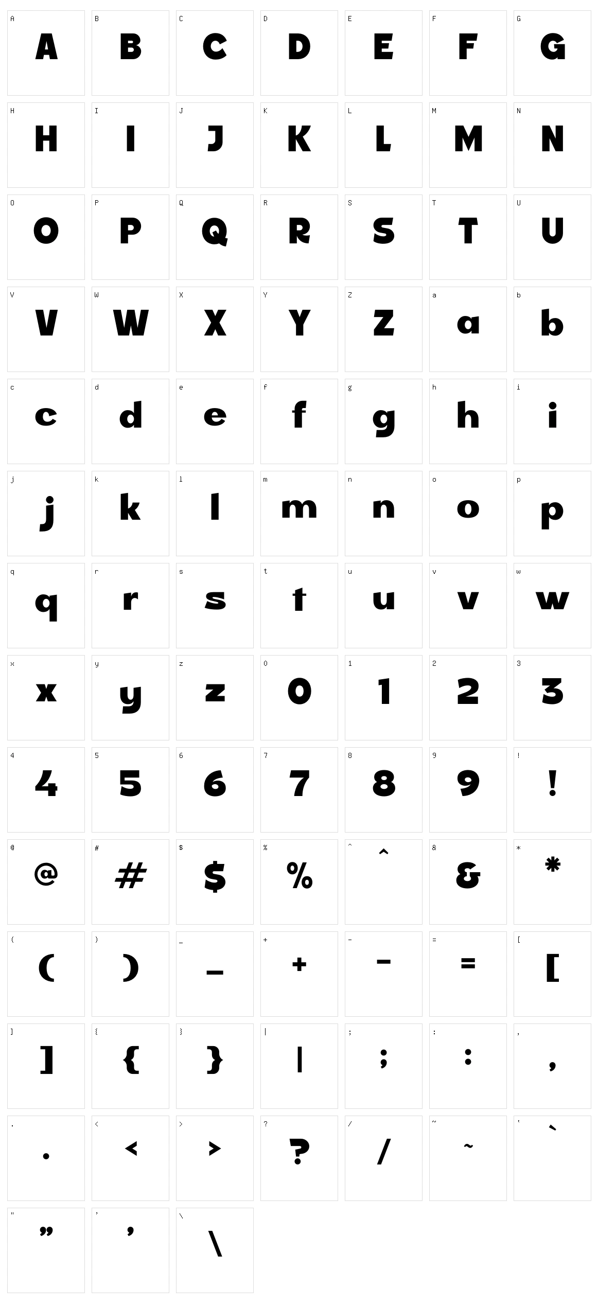 Rosela Character Set