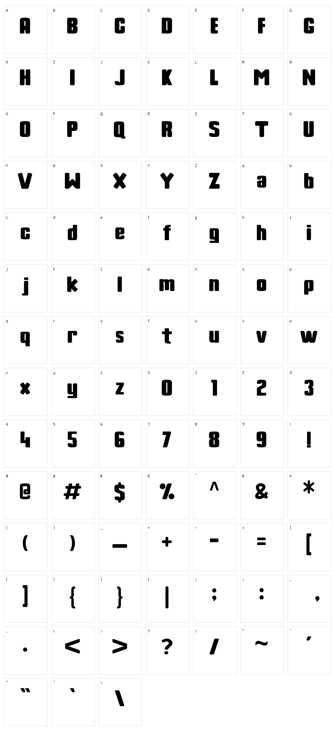 Rothenberg Character Set