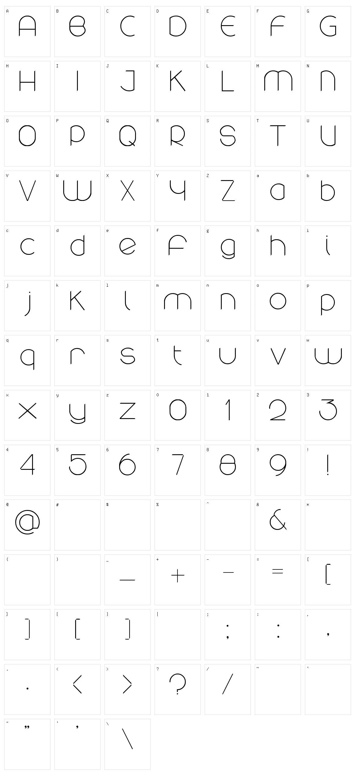 Rounded Character Set
