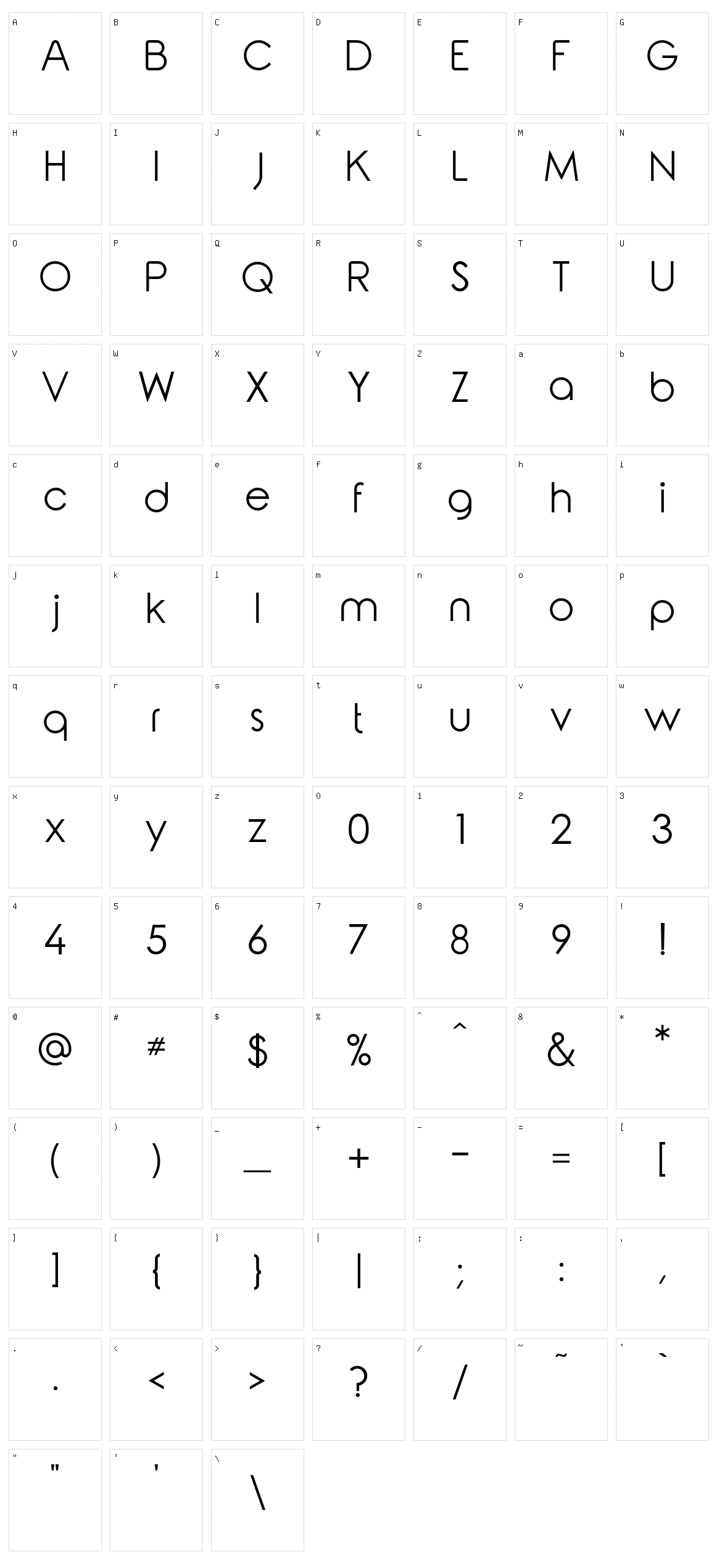Rounded Elegance Character Set