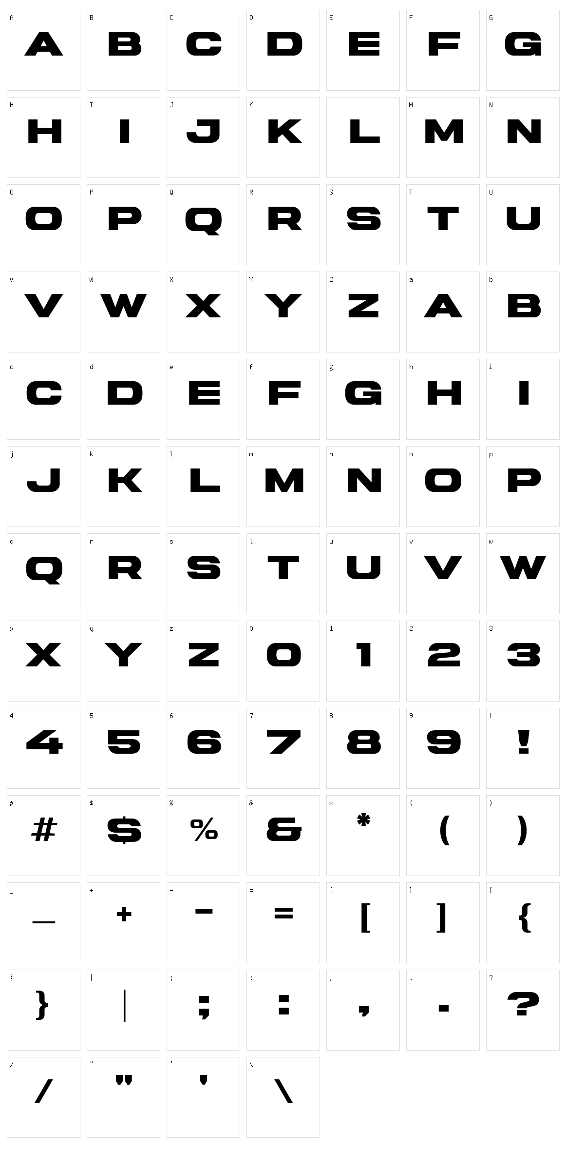 Rugen Character Set