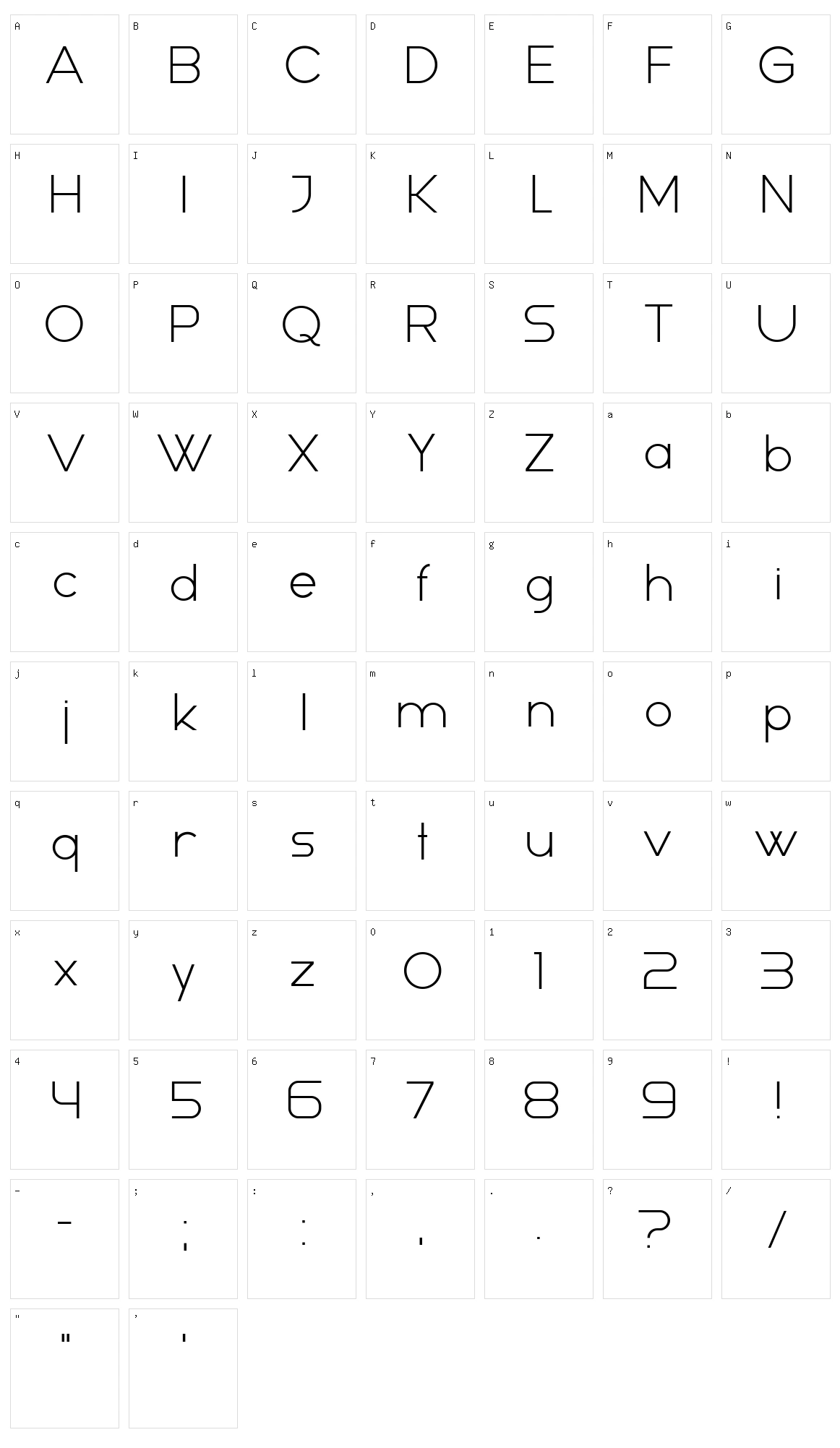 Samara Character Set