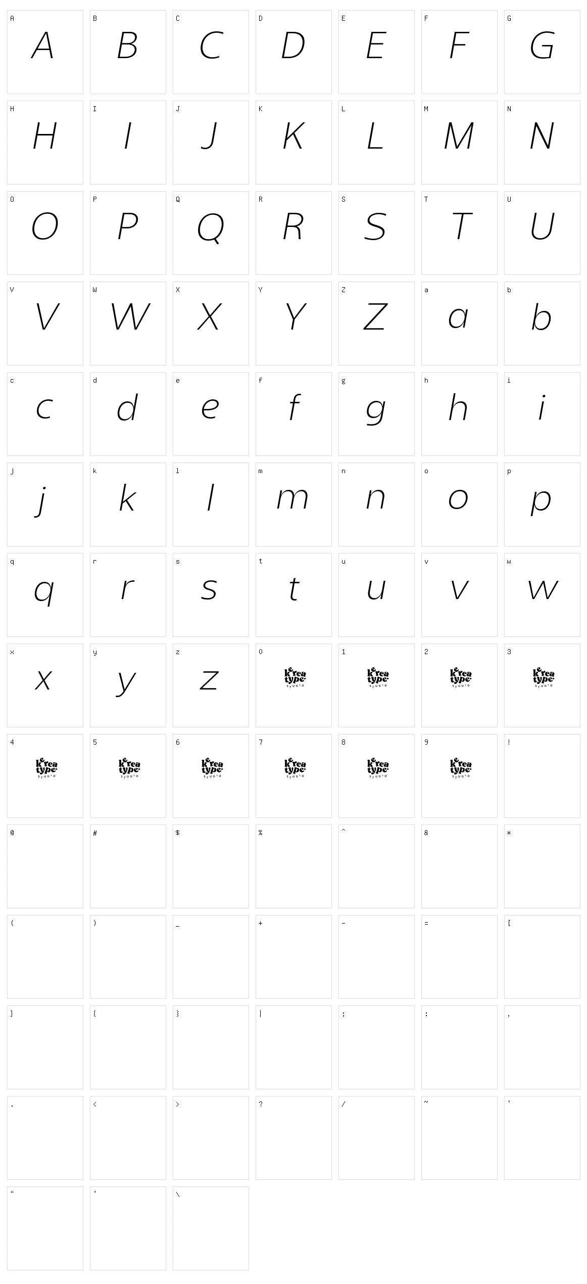 Sanshiro Character Set