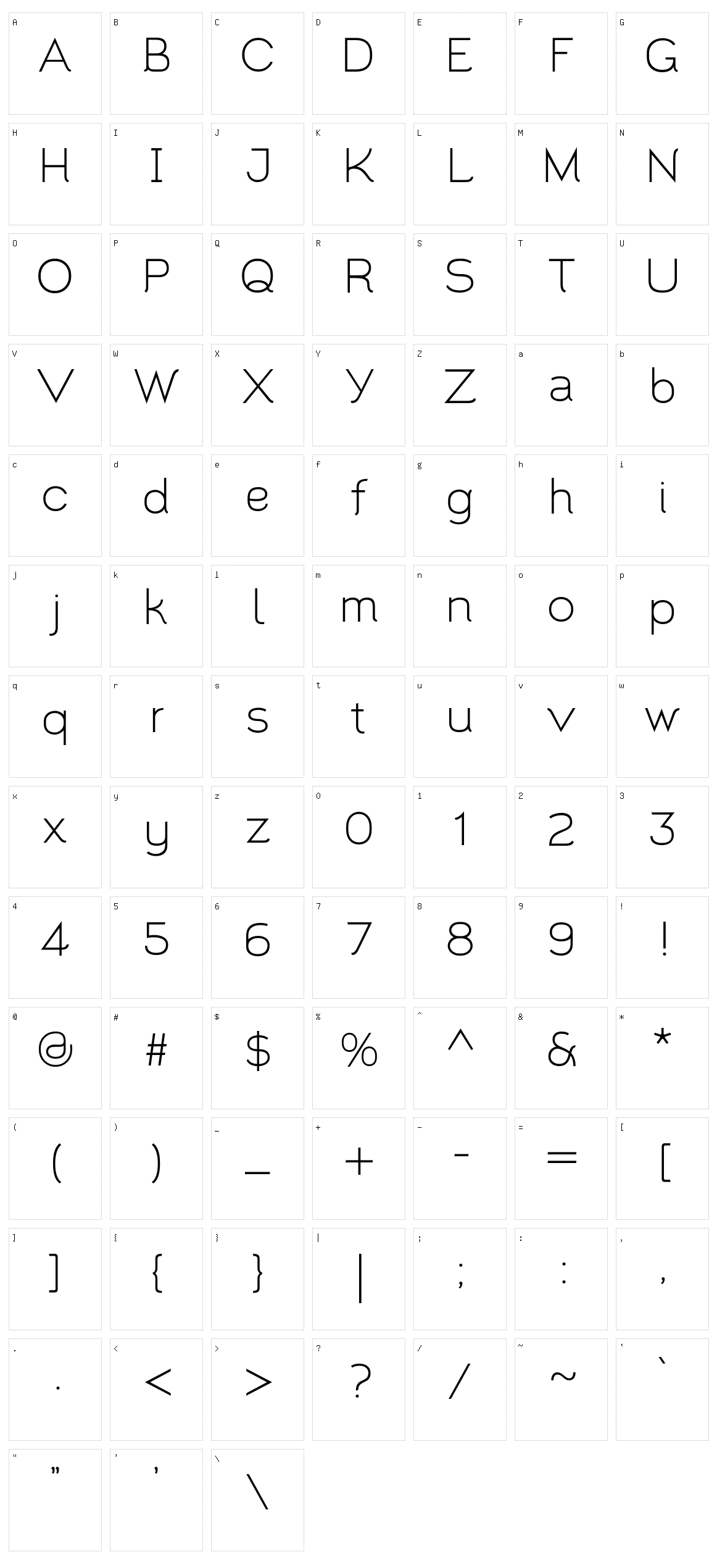 Santor Character Set