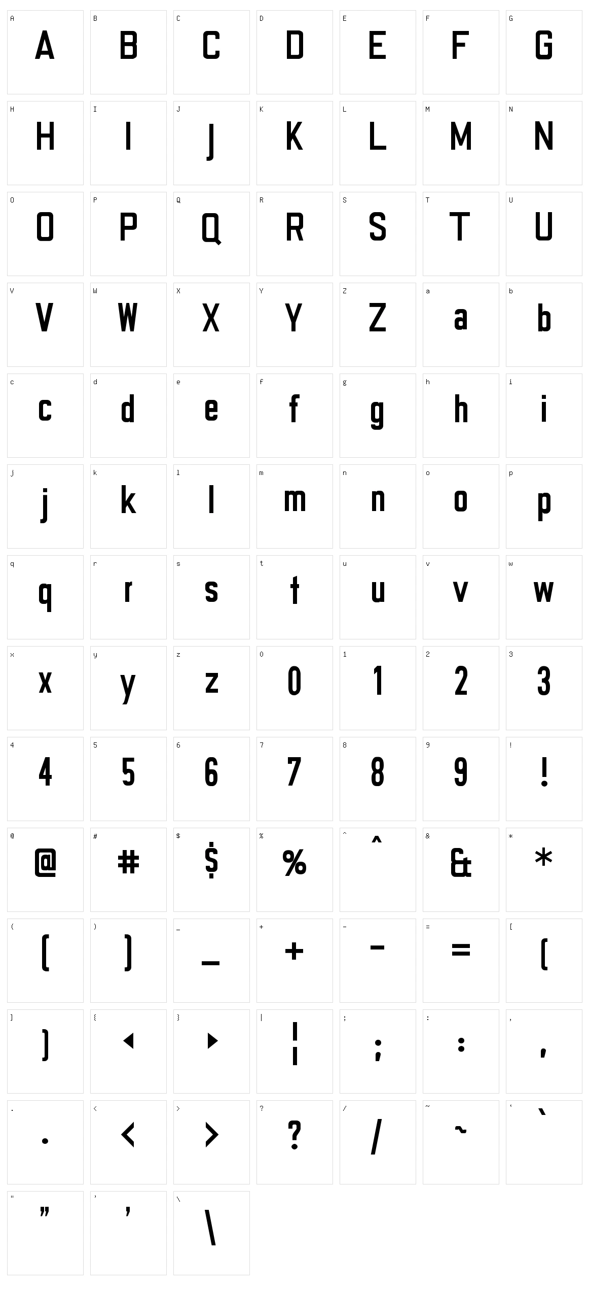 Schilder Grotesk Character Set