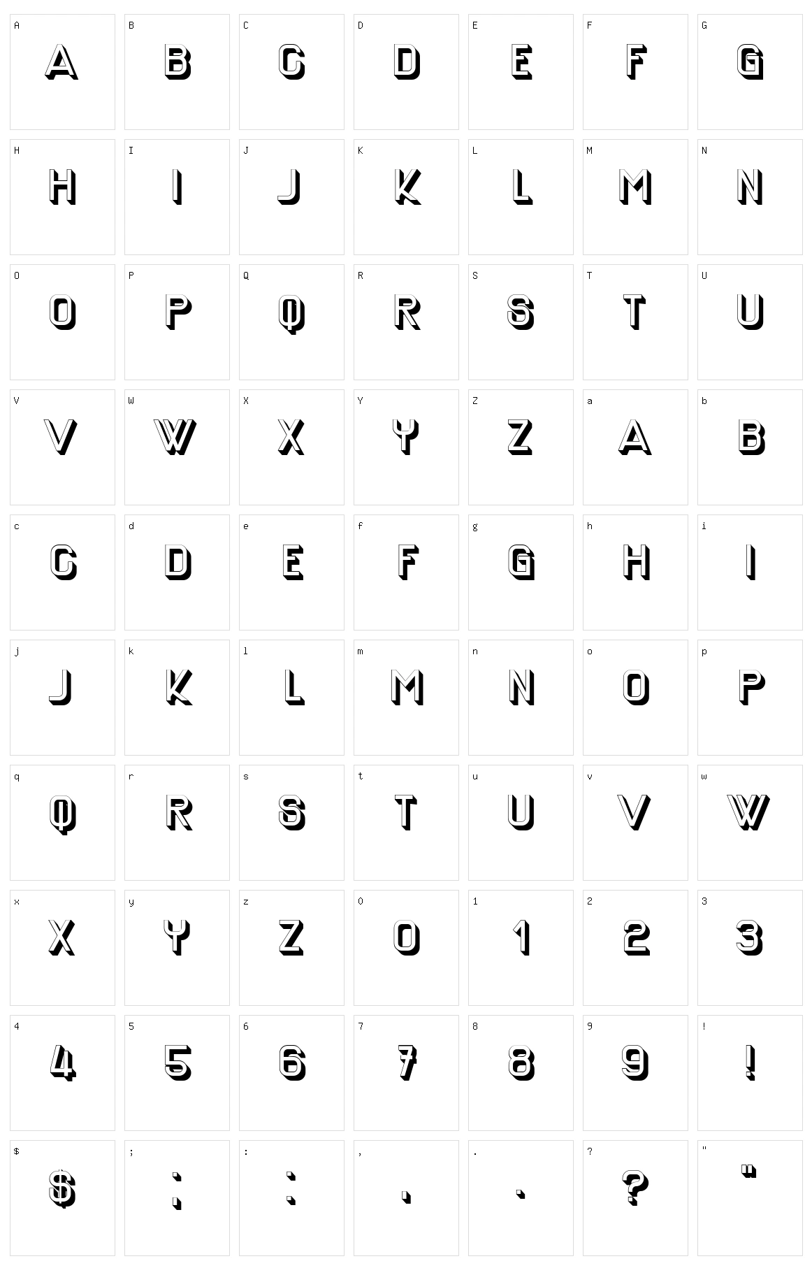 Schlamm Character Set