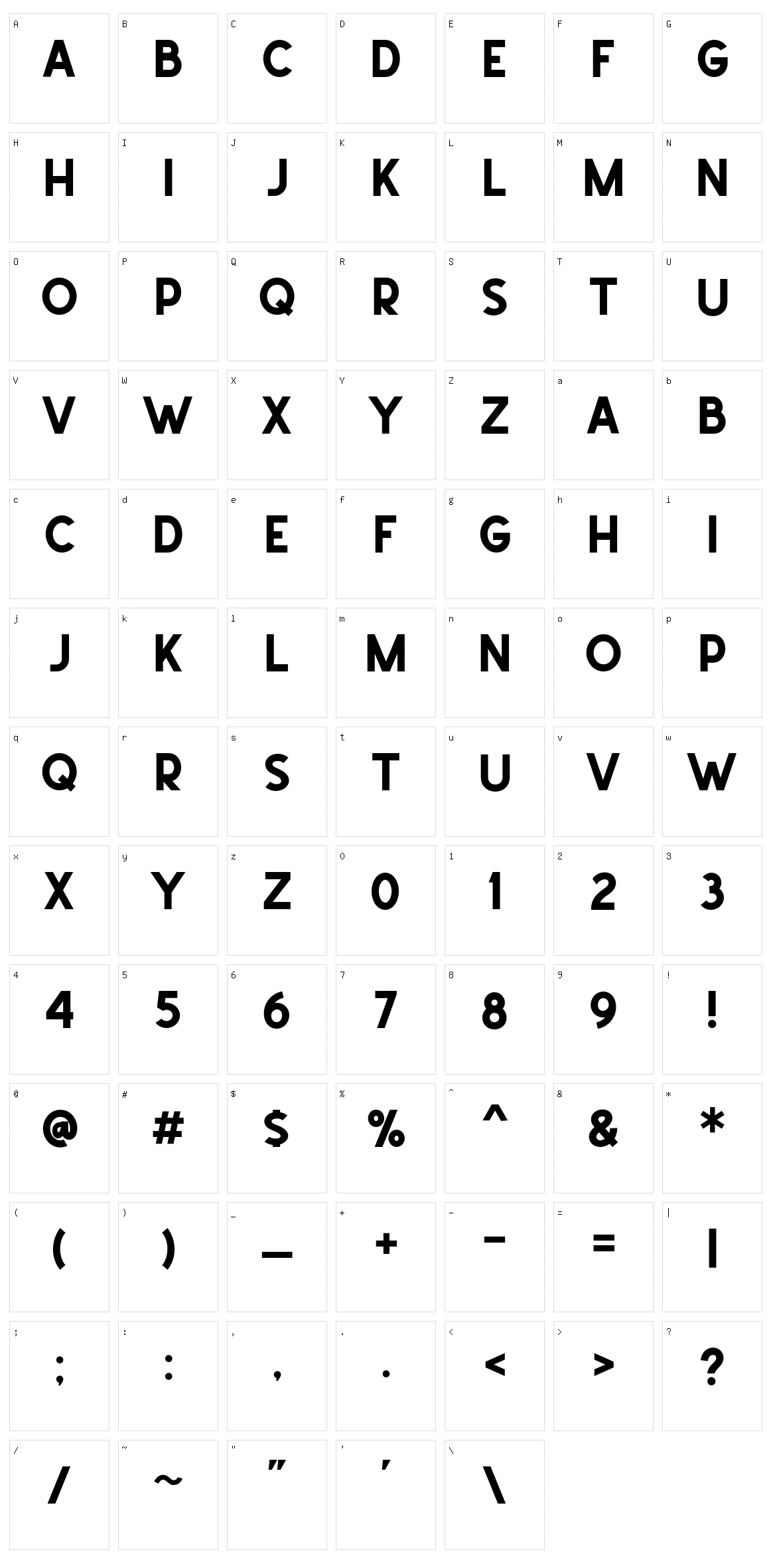 School Times Character Set