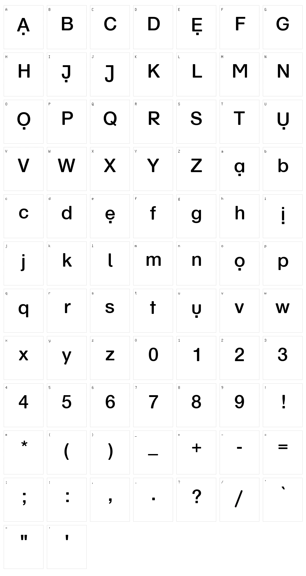 Schul Vokal Character Set
