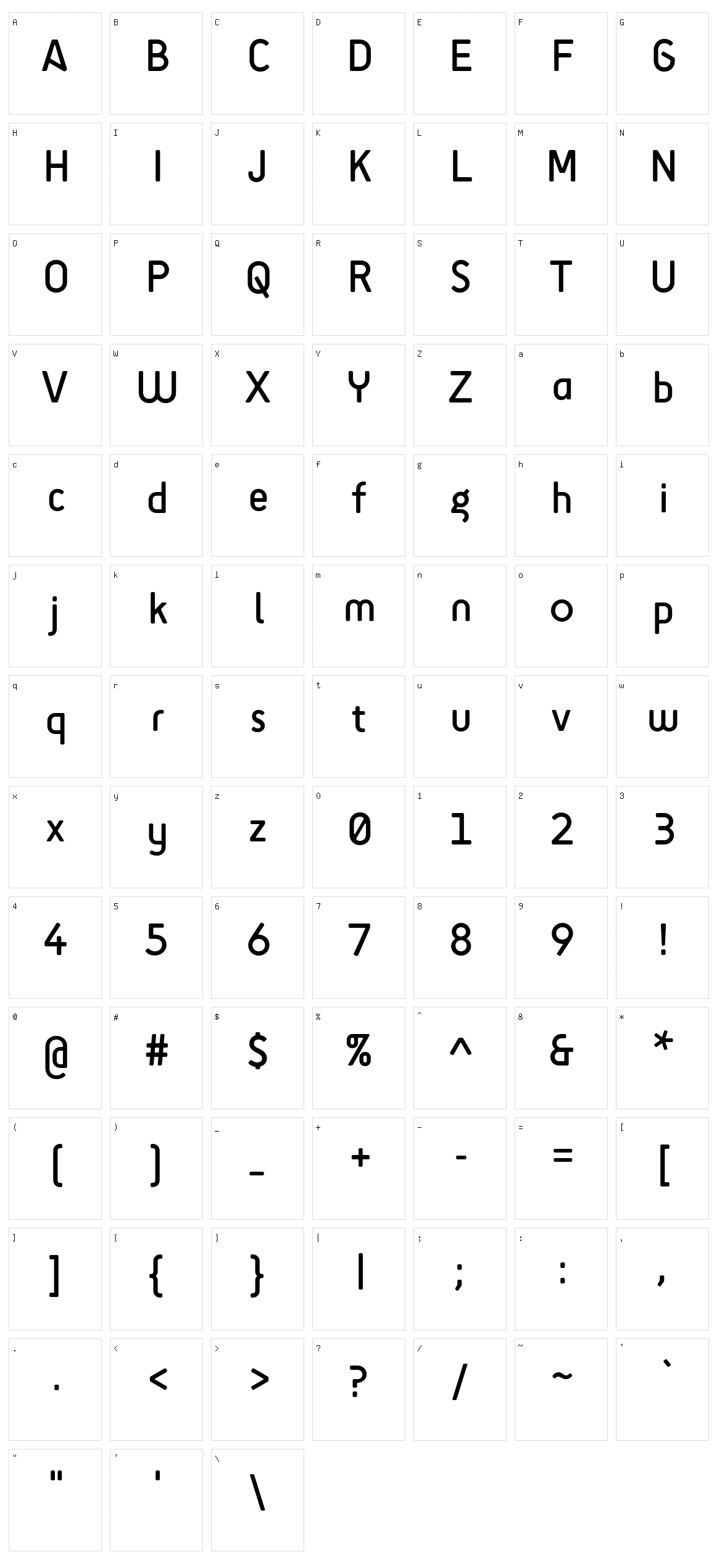 SciFly Character Set