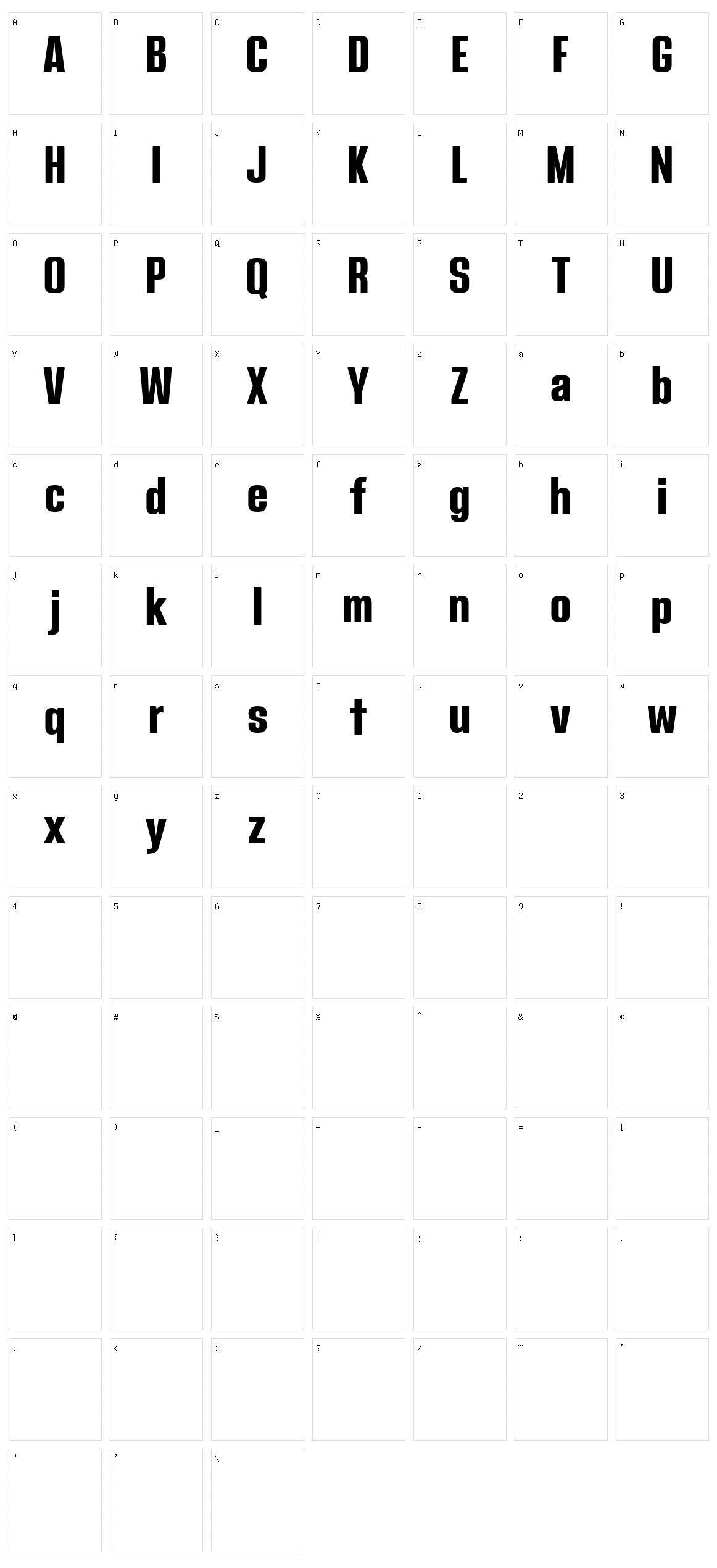 Scolth Character Set